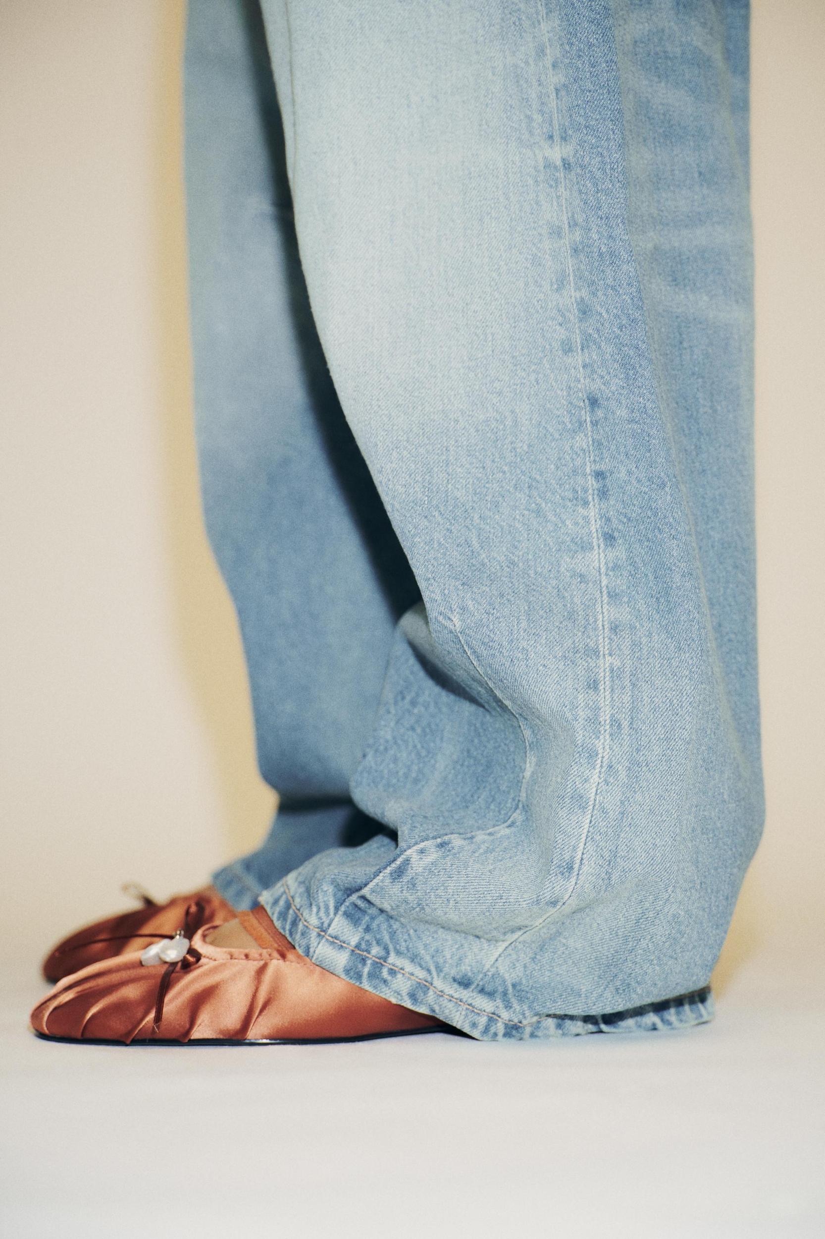 SATIN EFFECT SLINGBACK SHOES Product Image