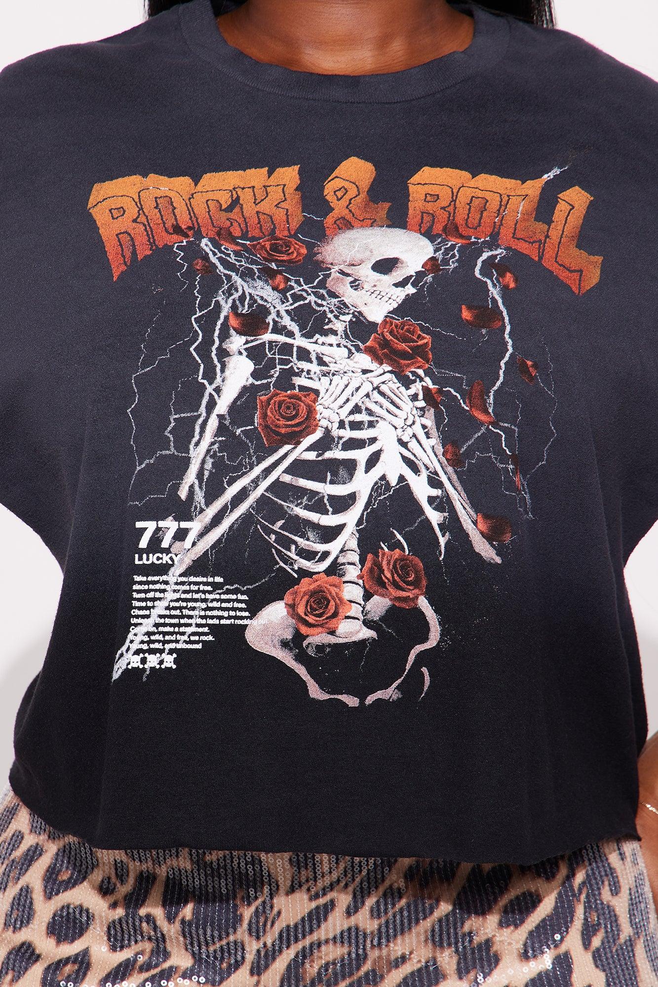 Rock & Roll For Life Washed Muscle Tee - Black Wash Product Image