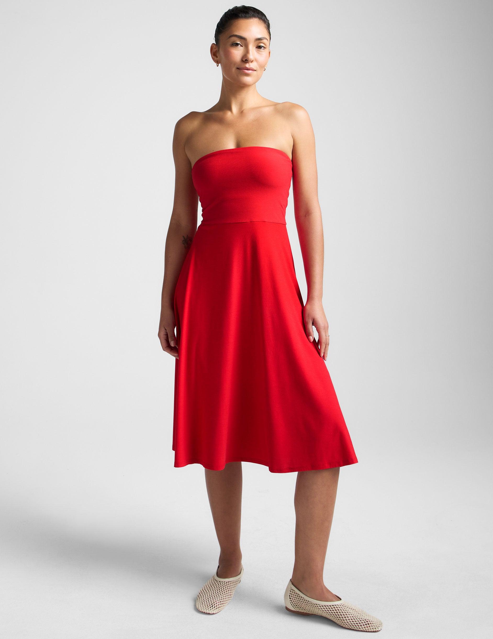 Featherweight Strapless Dress Product Image