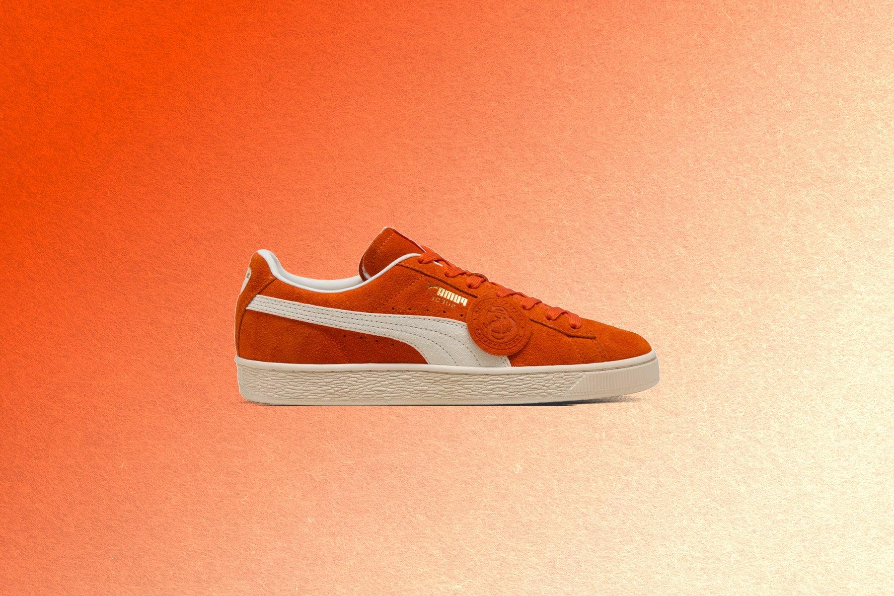 Suede Charles F. Stead IV - Orange Glo/White Male Product Image