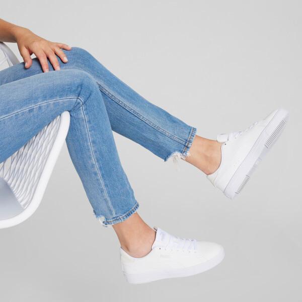 PUMA Serve Pro Lite Women's Sneakers in White/Silver/Grey Product Image