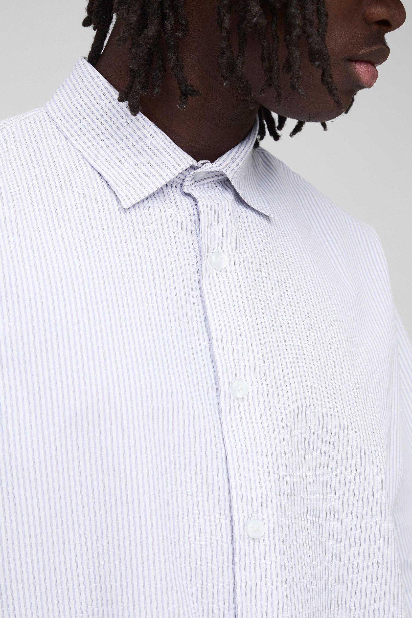 Super Oversized Stripe Short Sleeve Shirt | boohooMAN USA Product Image
