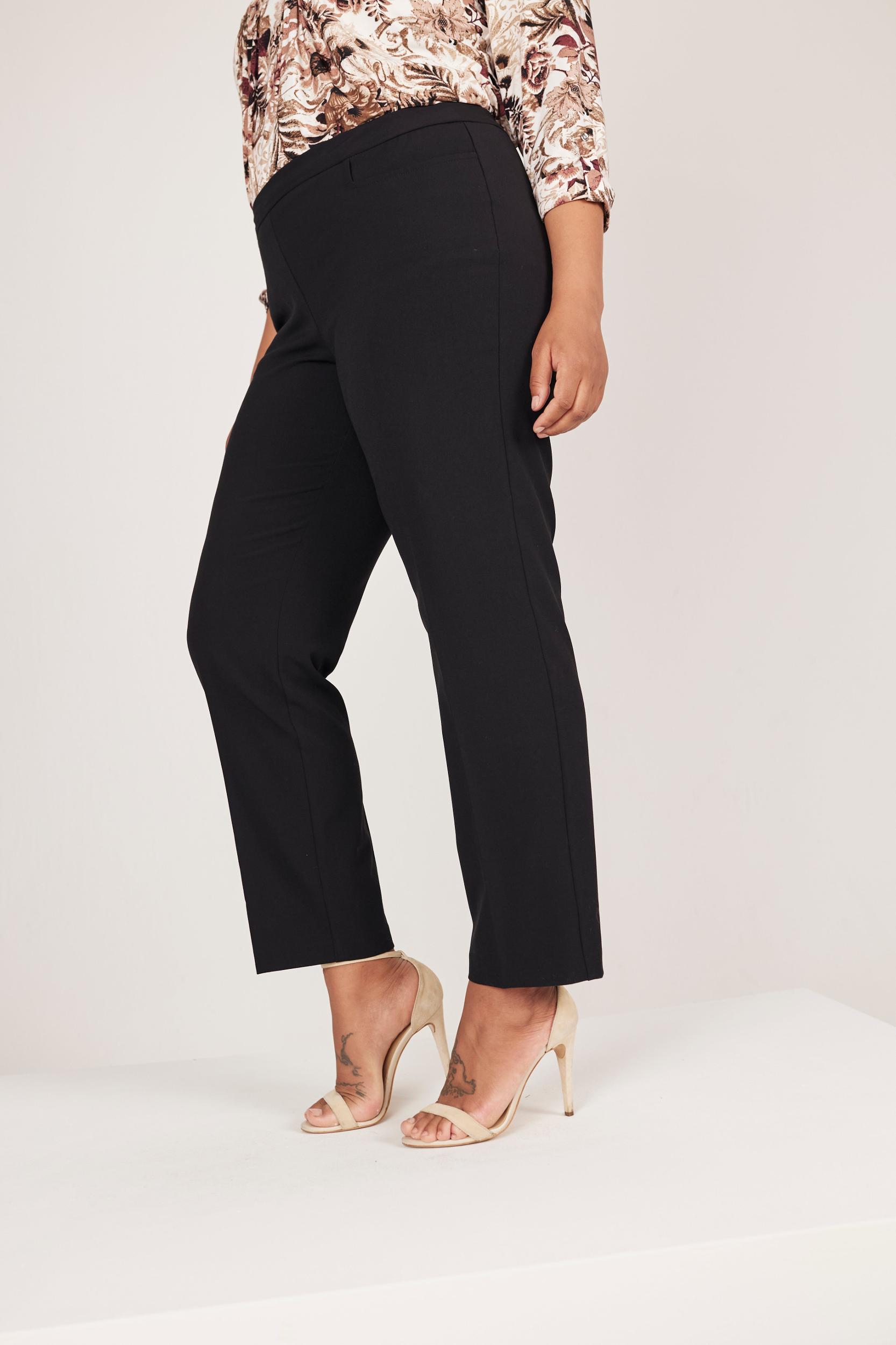 Roz & Ali™ Pull On Tummy Control Pants With L Pockets, Tall Length Plus Product Image