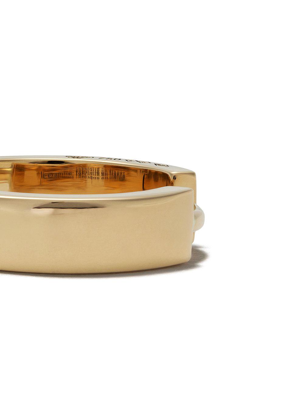 18kt polished yellow gold 31/10G Ribbon earring Product Image