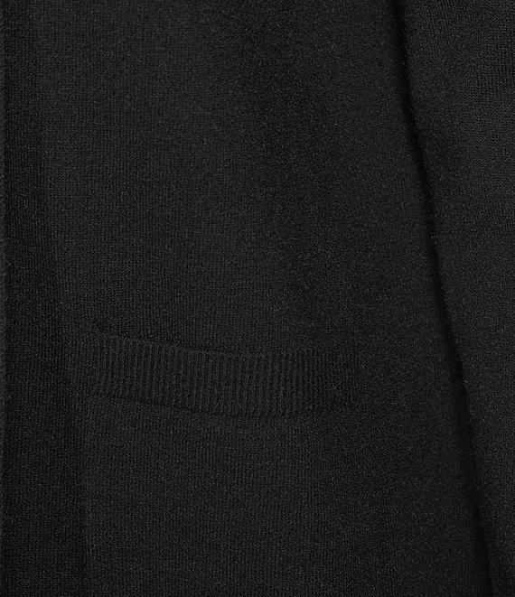 Leo & Nicole Petite Size Shawl Collar Long Sleeve Open-Front Cardigan Product Image