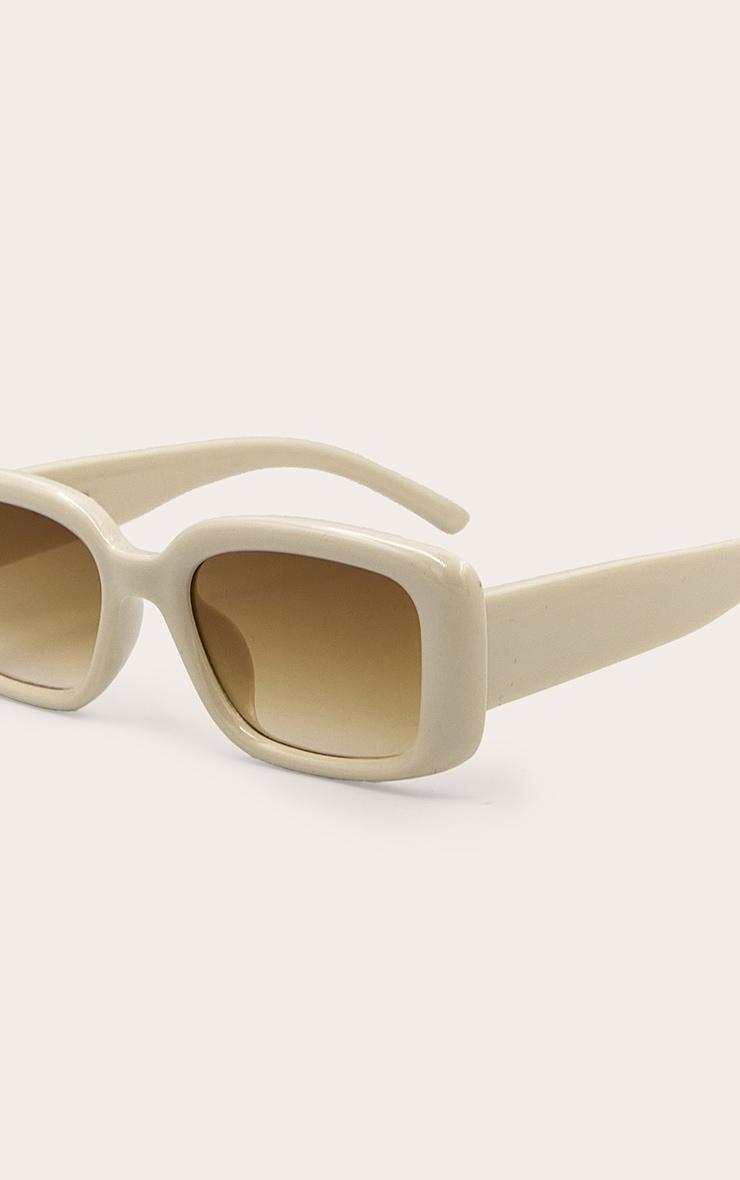Cream Square Sunglasses Product Image