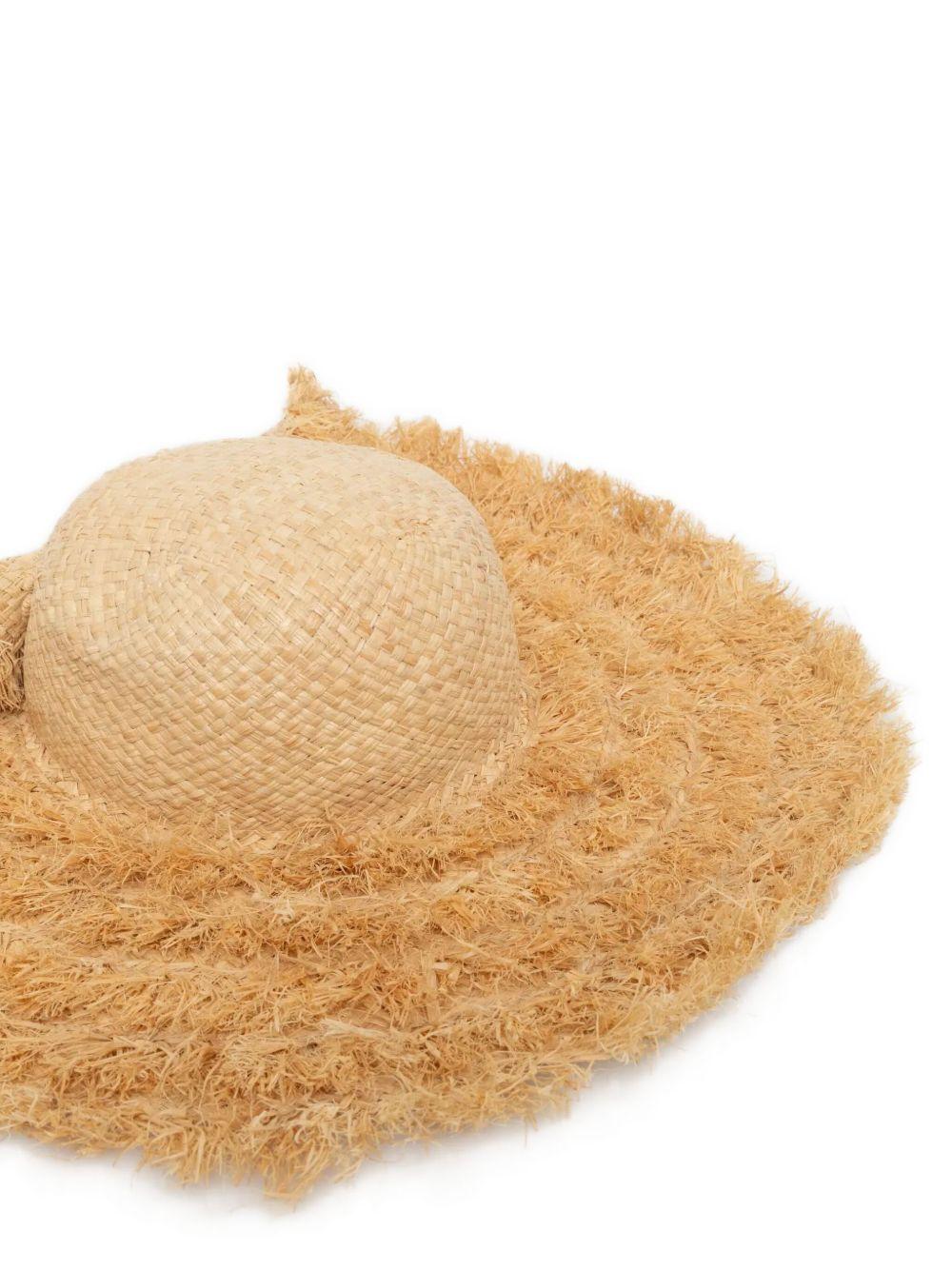 fringed straw hat  Product Image