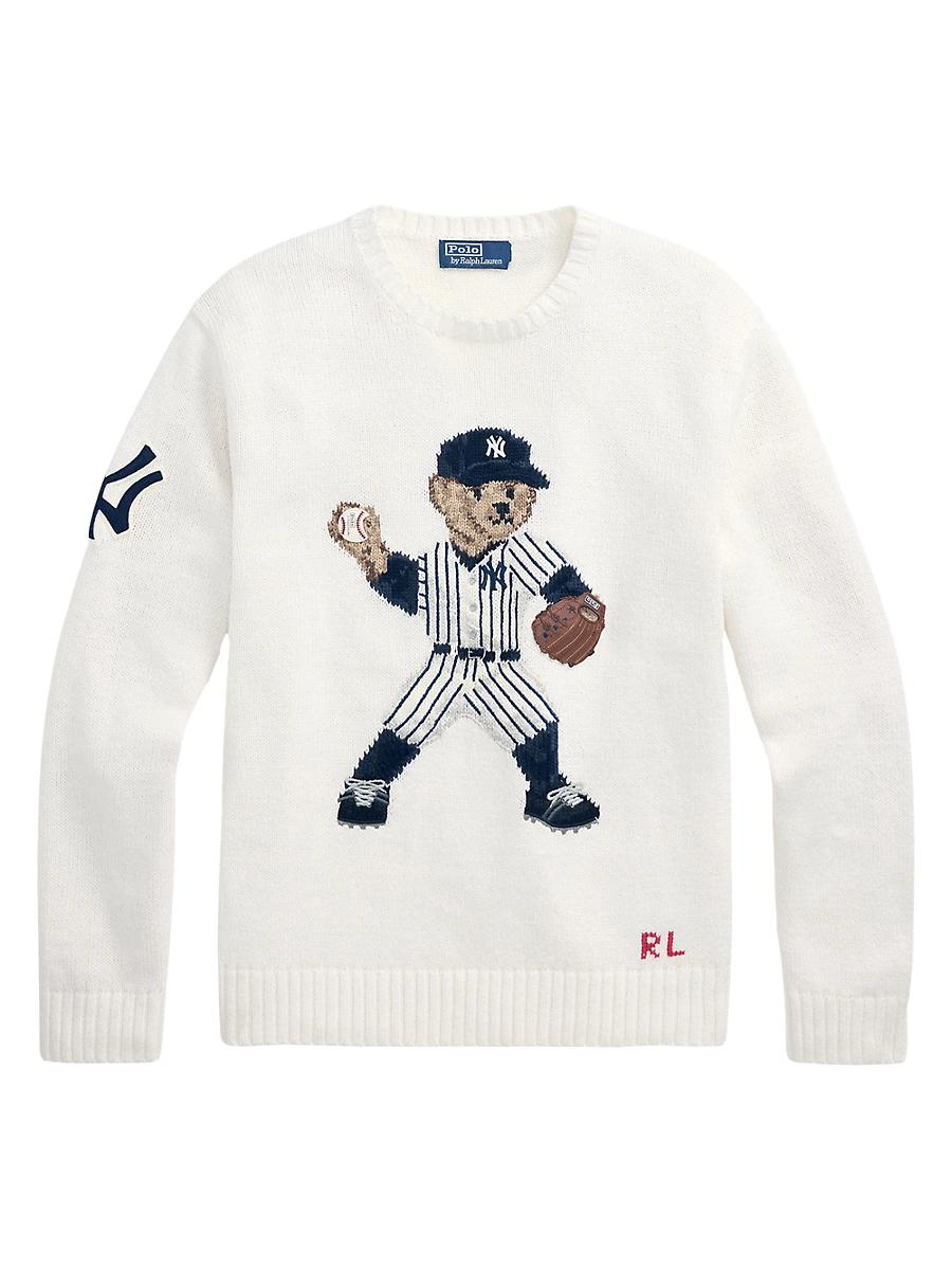 Mens Yankees Bear Linen-Cotton Sweater Product Image