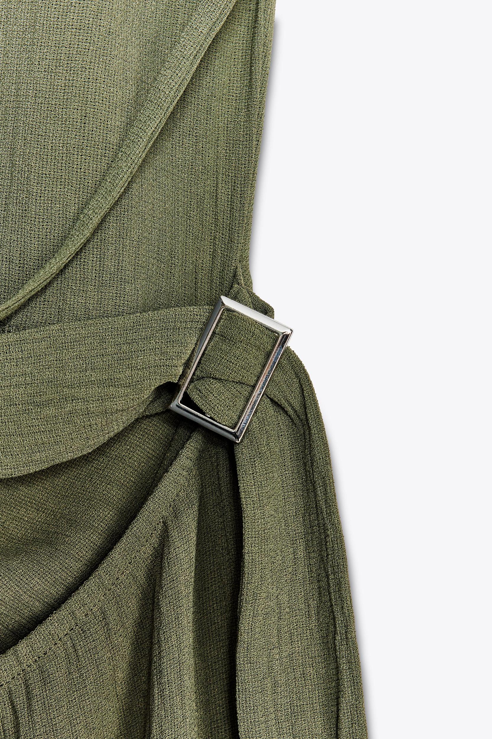 TEXTURED HALTER DRESS Product Image