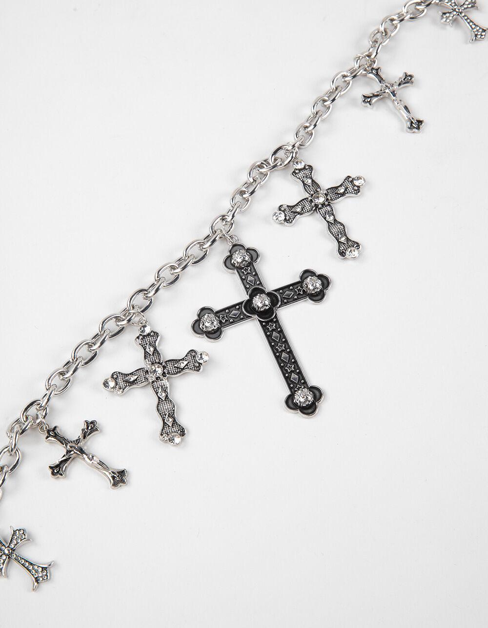 Multi Cross Chain Belt - ANTIQUE SILVER Product Image