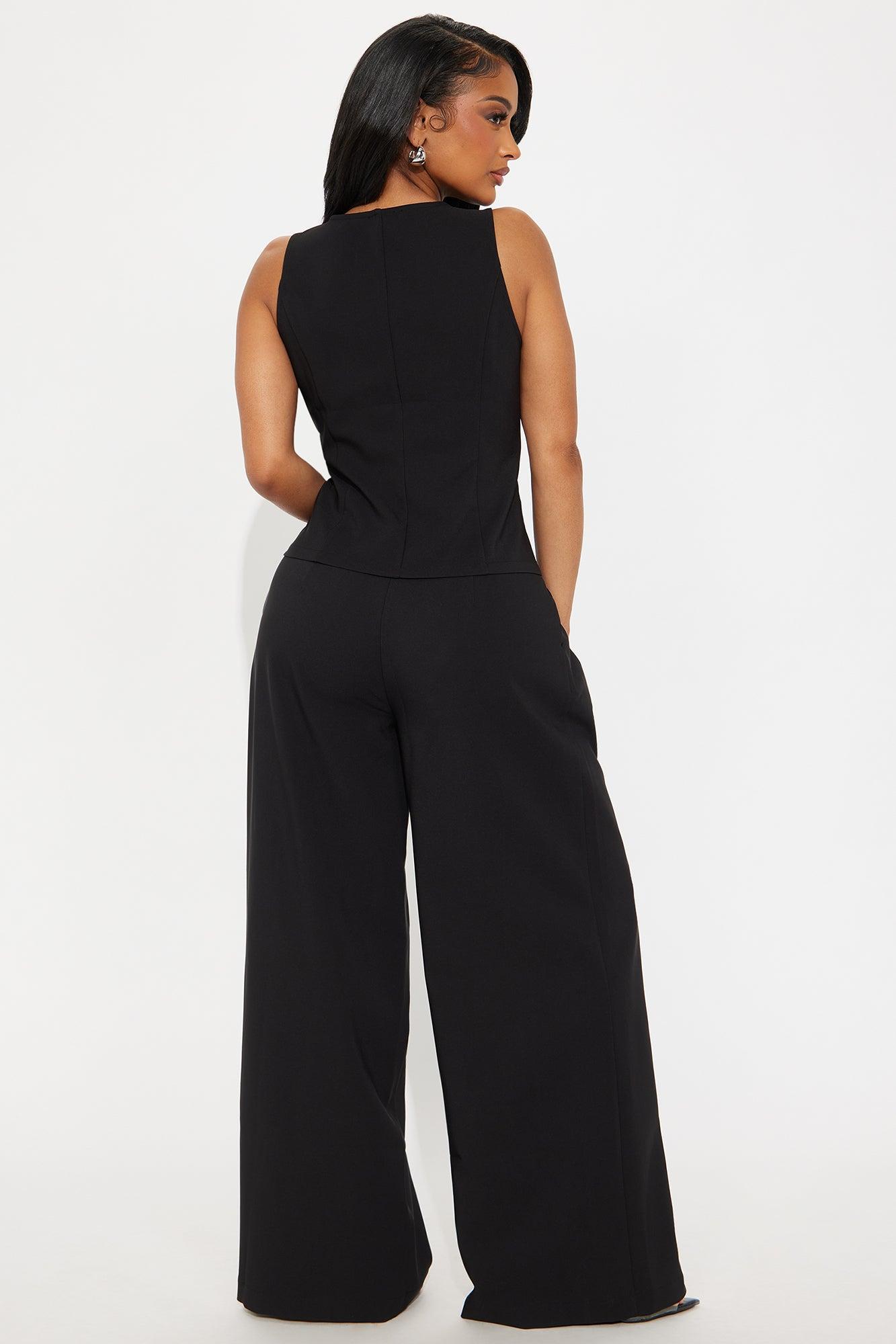 Selene Vest Pant Set - Black Product Image