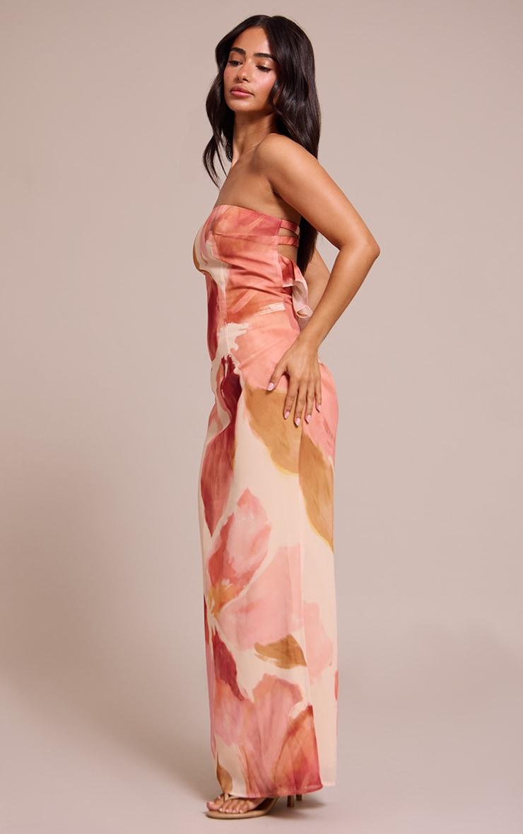 Petite Printed Bandeau Maxi Dress Product Image