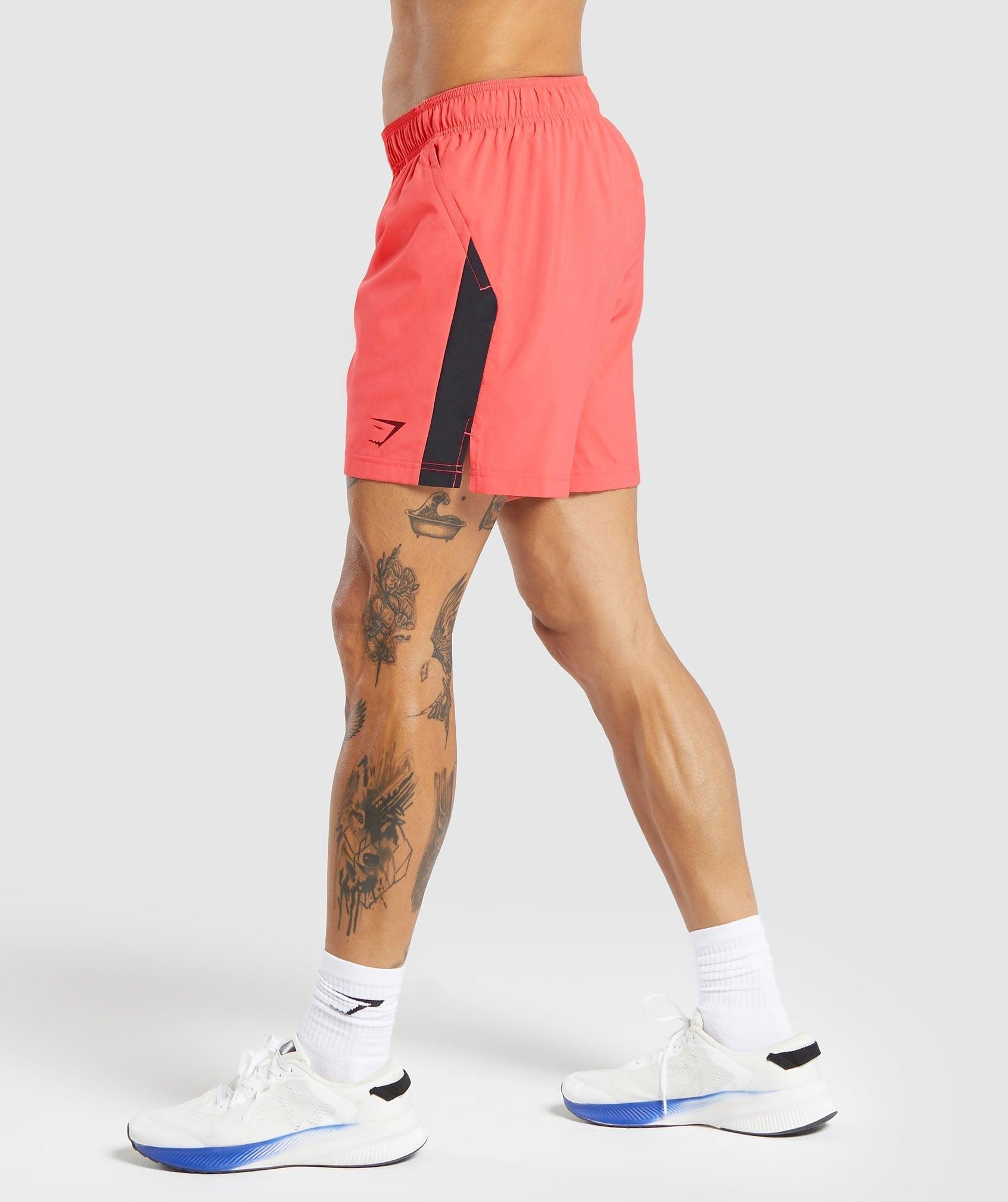 Gymshark Sport  7" Shorts - Tropical Pink/Black Male Product Image