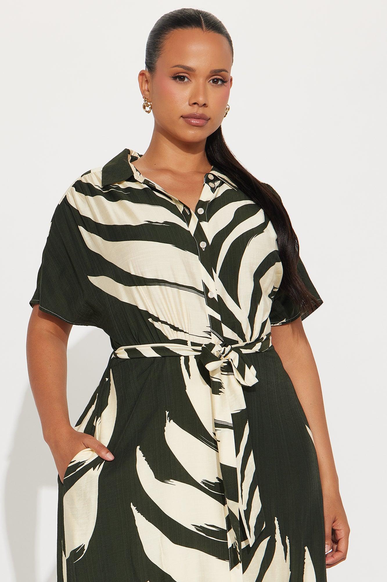 By The Seashore Linen Maxi Dress - Olive/combo Female Product Image