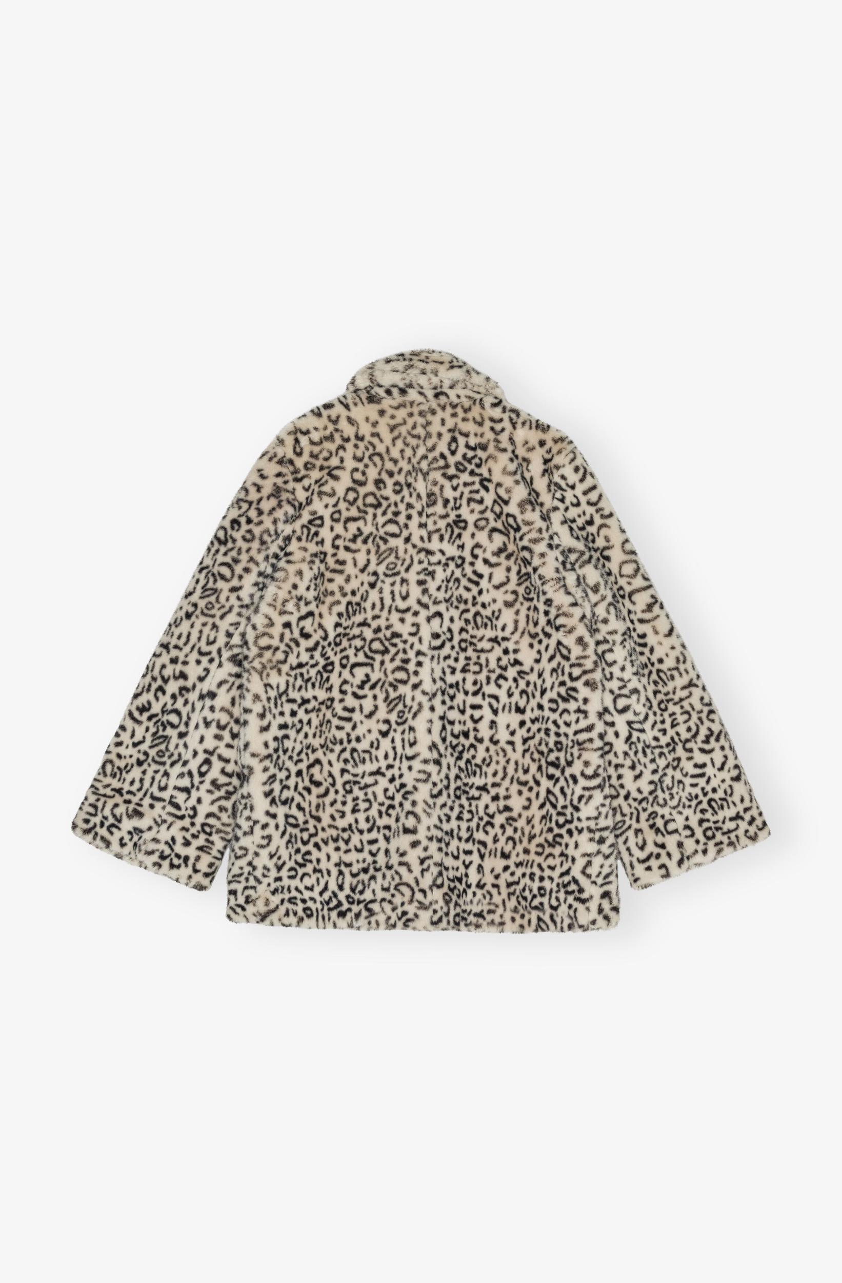 Leopard Faux Fur Jacket Product Image