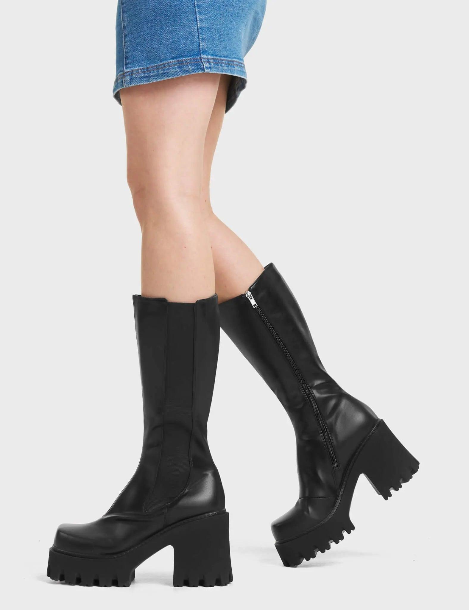 Paradise Chunky Platform Calf Boots Product Image