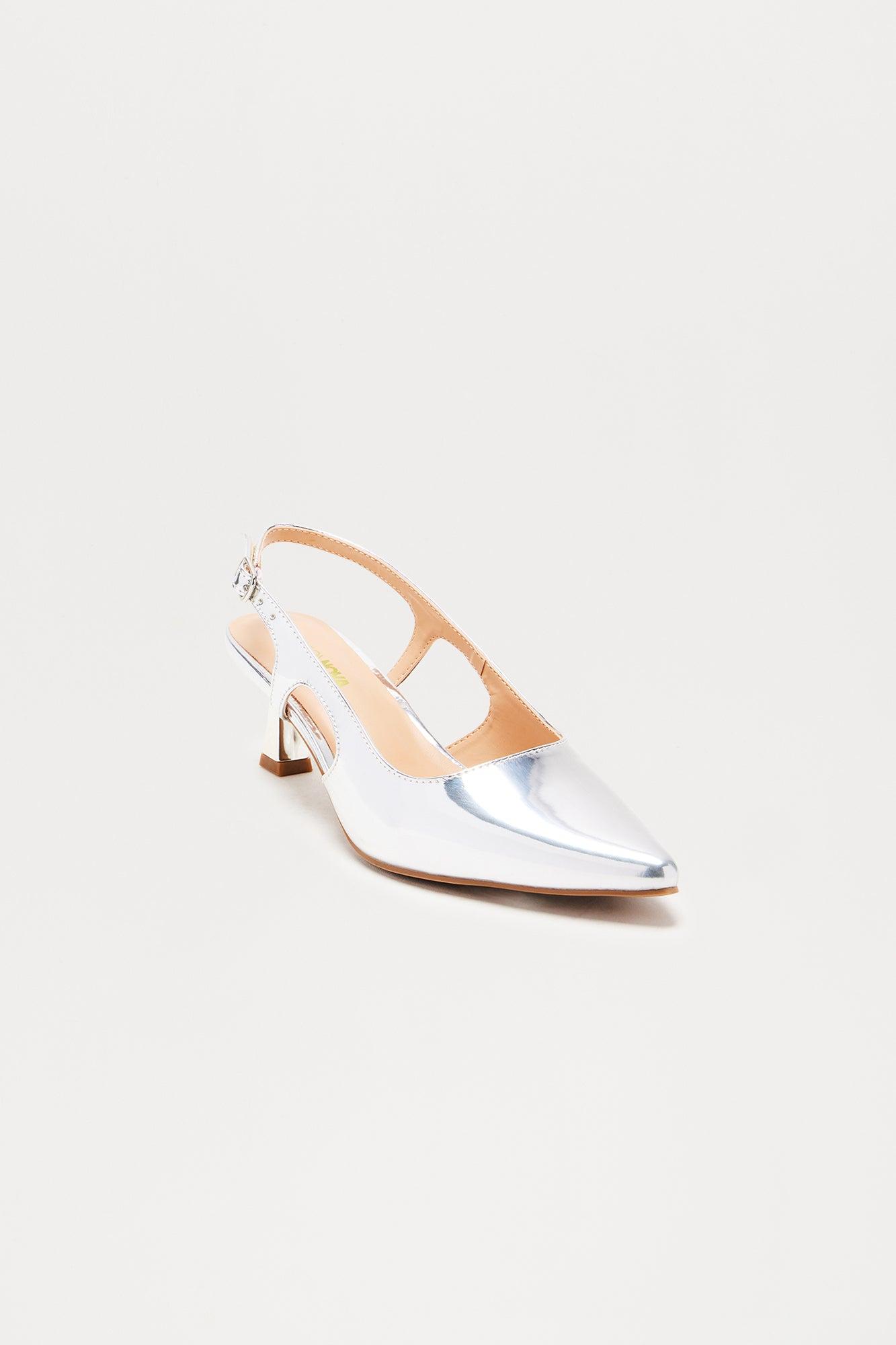 Alena Slingback Pumps - Silver Product Image