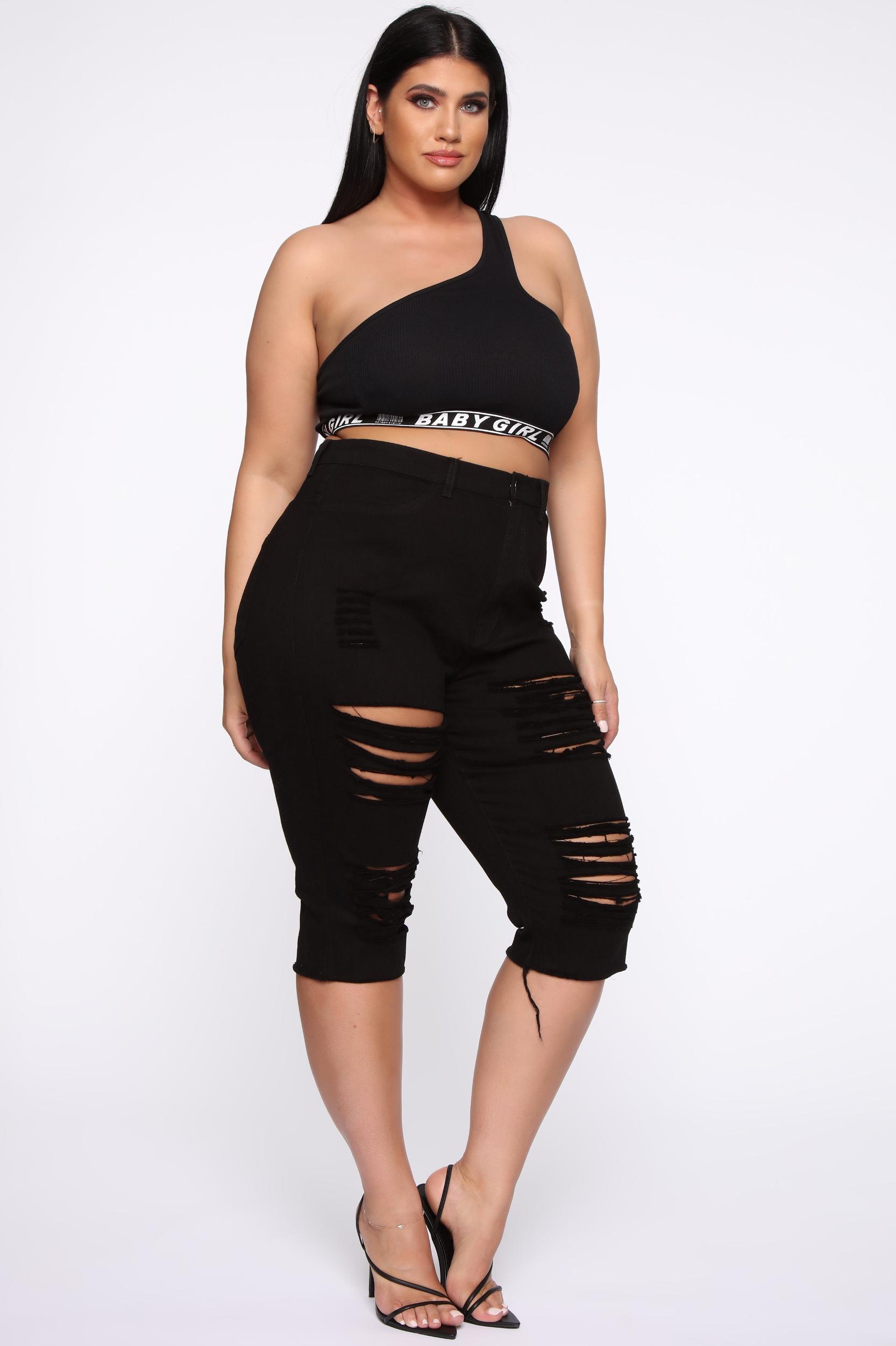 Live In My Skinny Denim Capri Jeans - Black Product Image