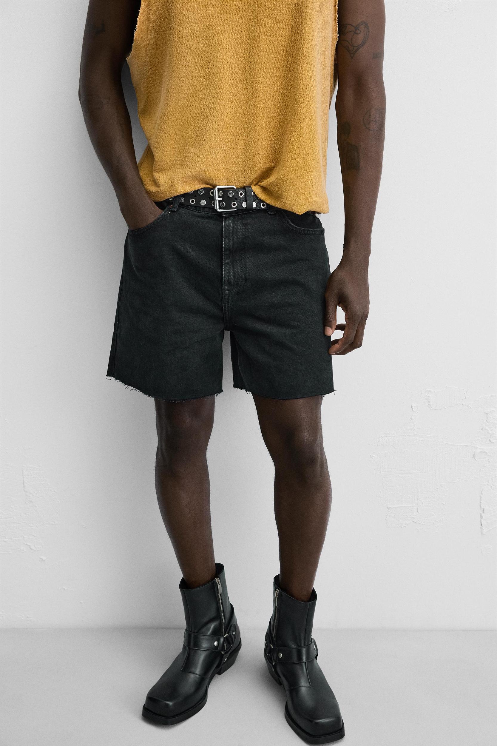 DENIM MINI SHORTS Product Image