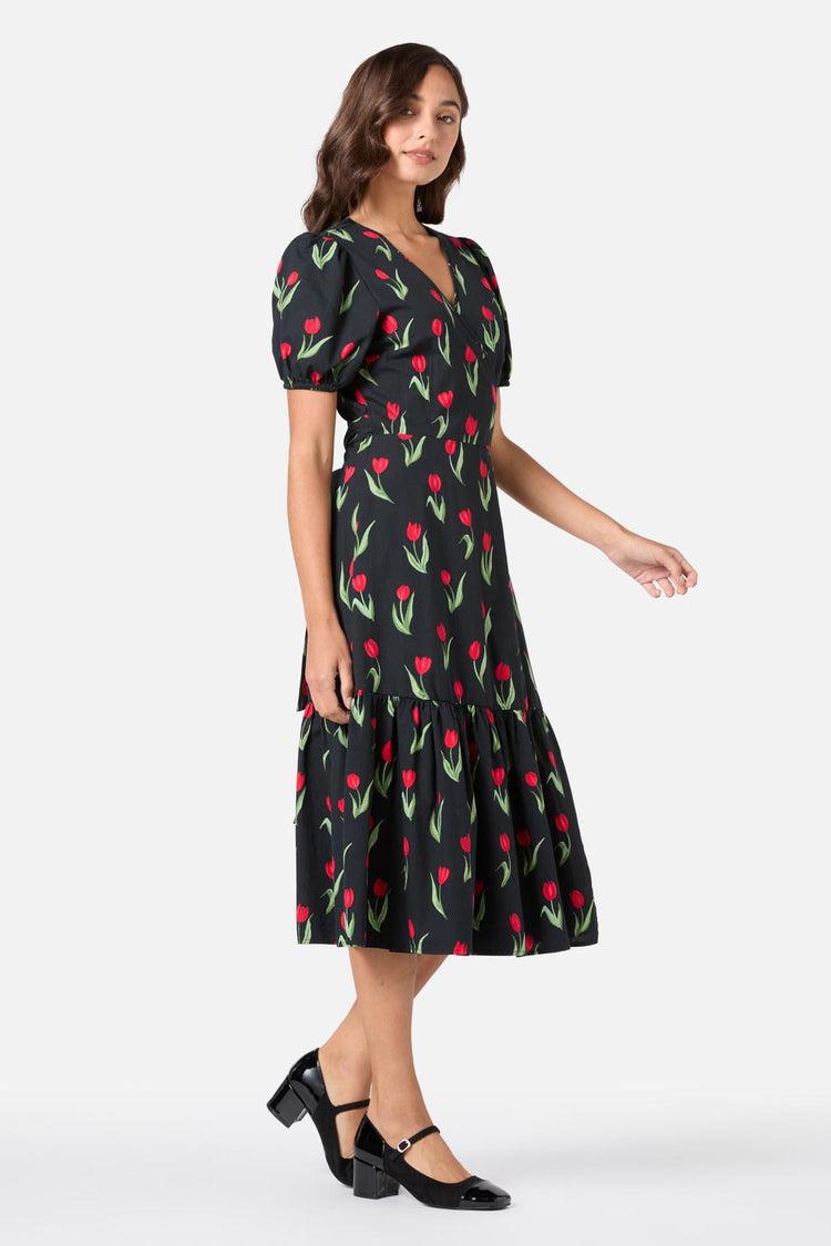 Tulip Midi Wrap Dress Product Image