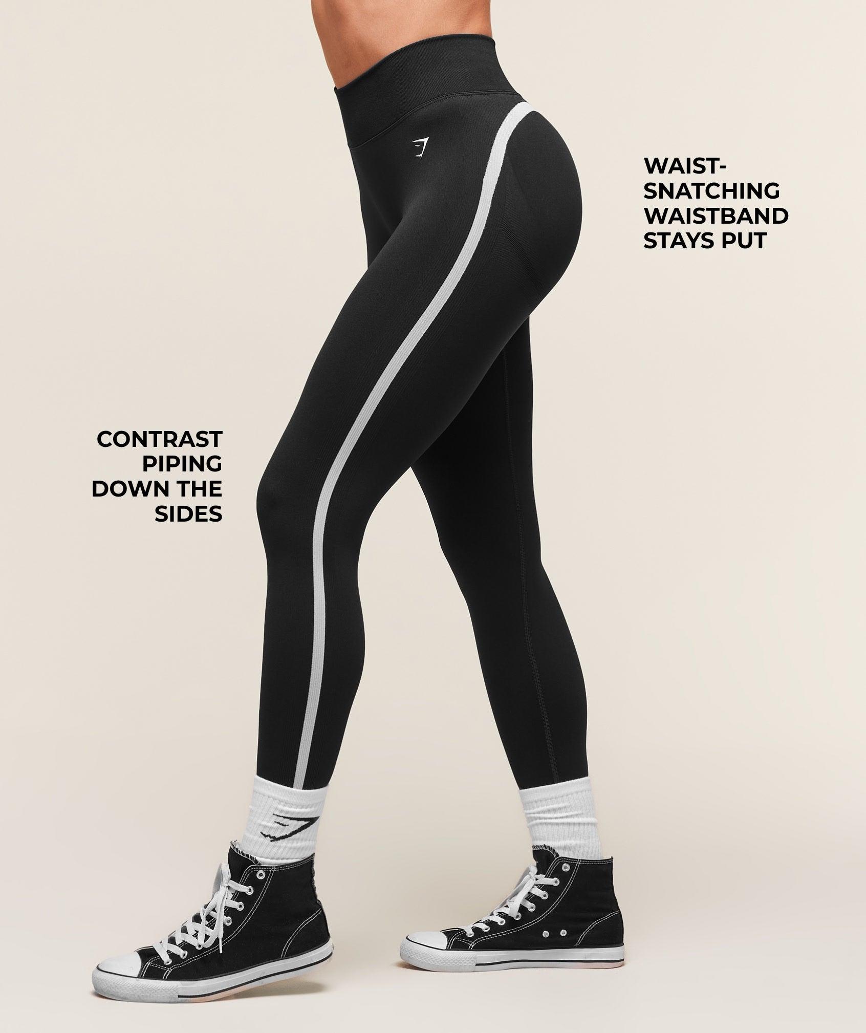 Gymshark Lift Campus Seamless Leggings - Black Female Product Image