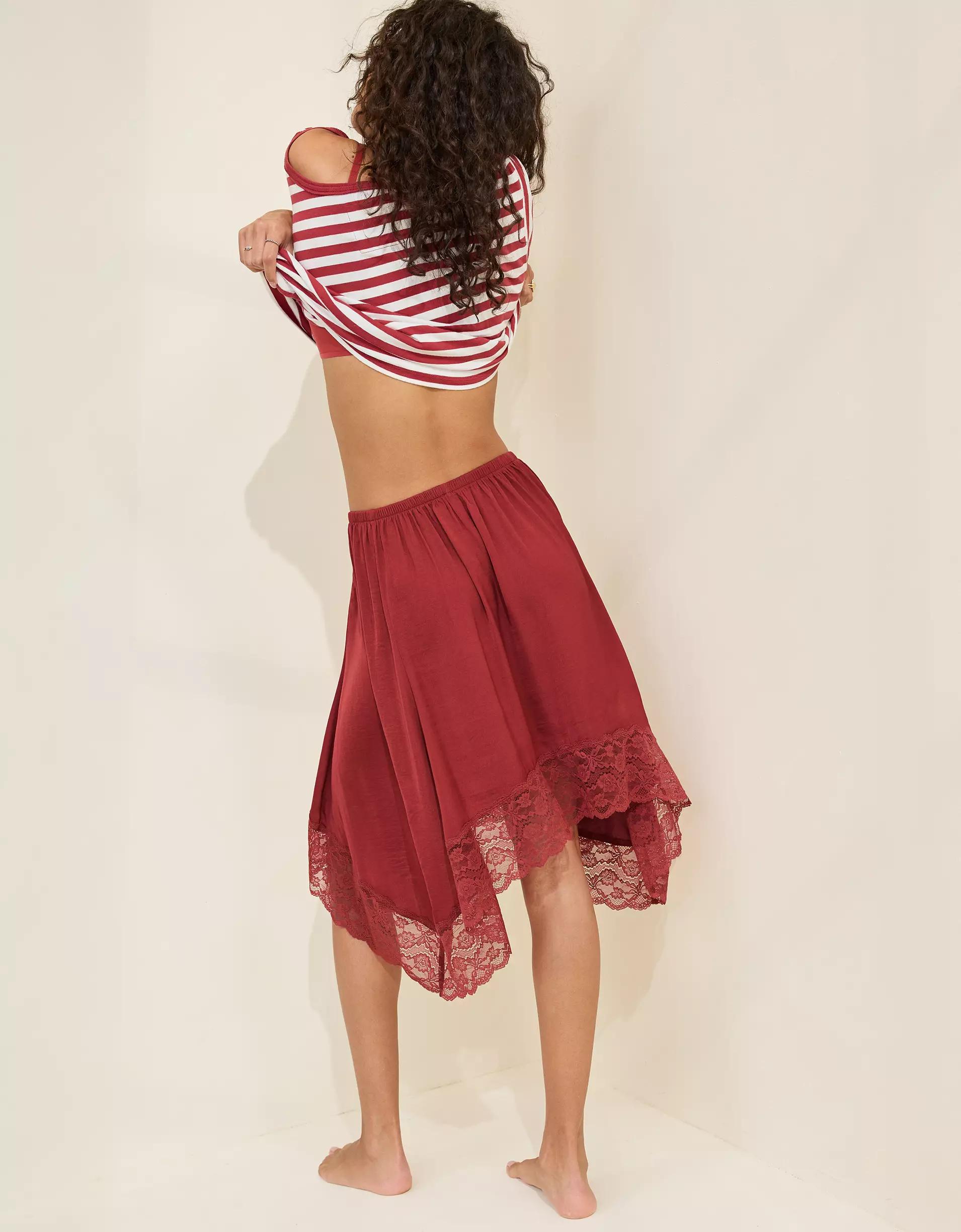 Aerie Handkerchief Midi Skirt Product Image