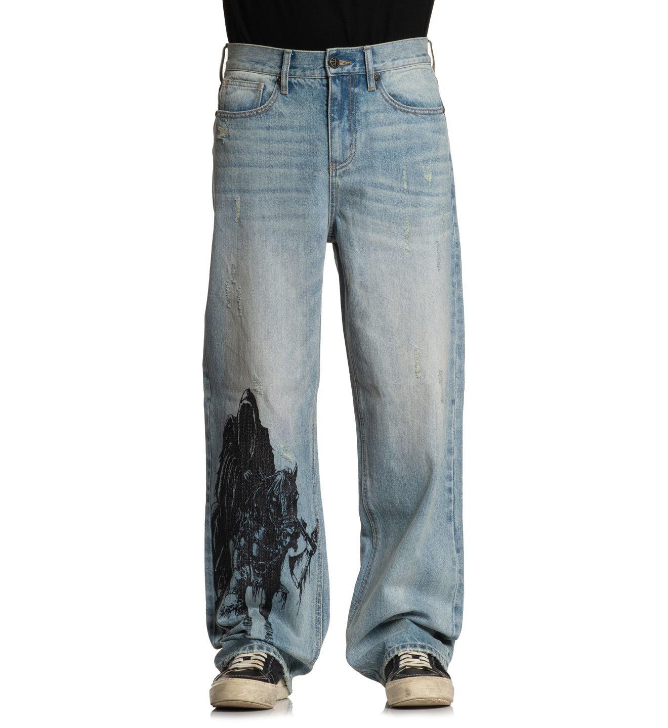 Wide Leg Binded Orion Jeans Male Product Image