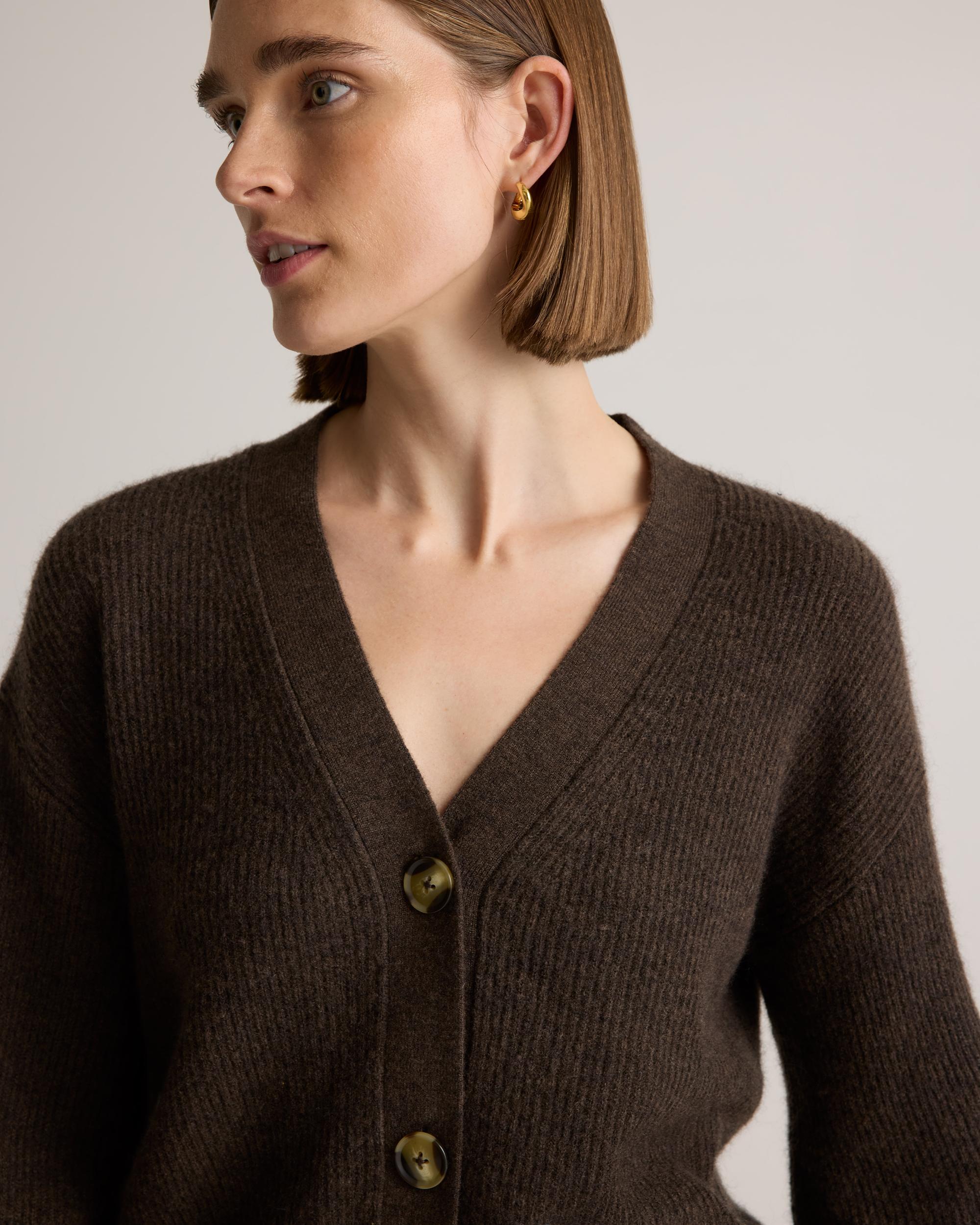 Quince | Women's Baby Alpaca-Wool Cropped Cardigan Sweater Product Image