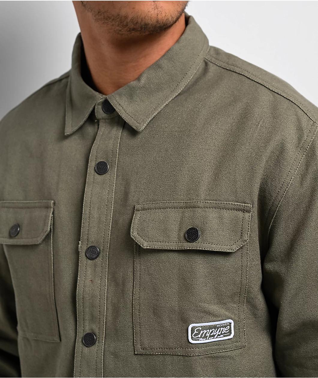 Empyre Overshirt Deep Lichen Long Sleeve Work Shirt Product Image
