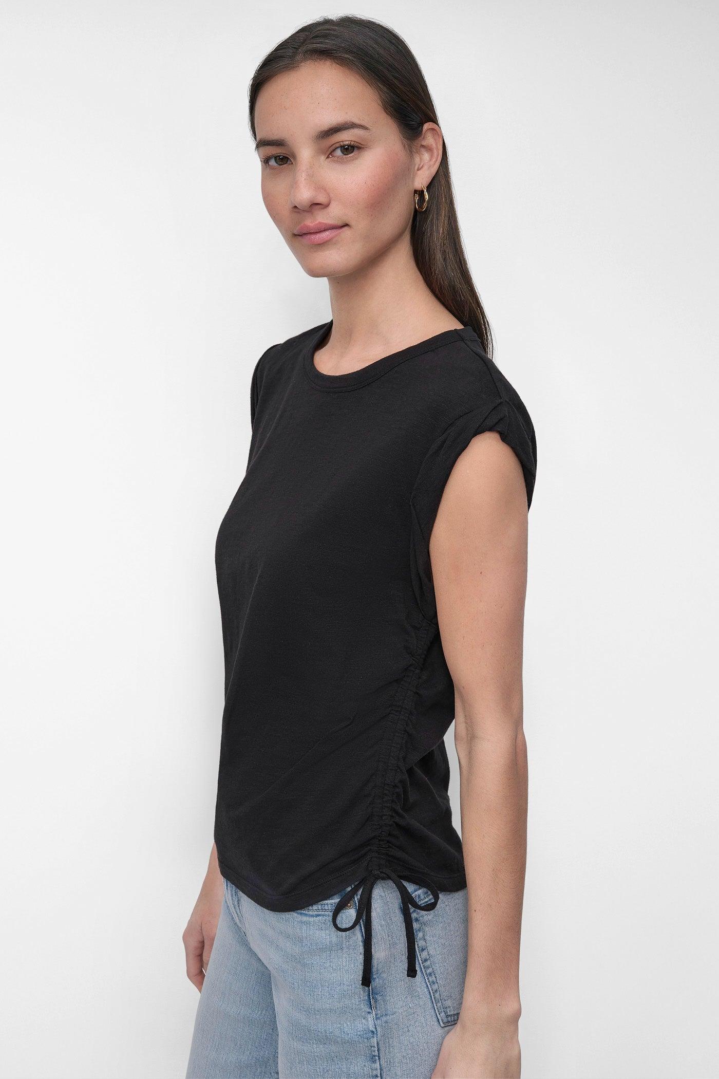 RUCHED SIDE-TIE TEE Product Image