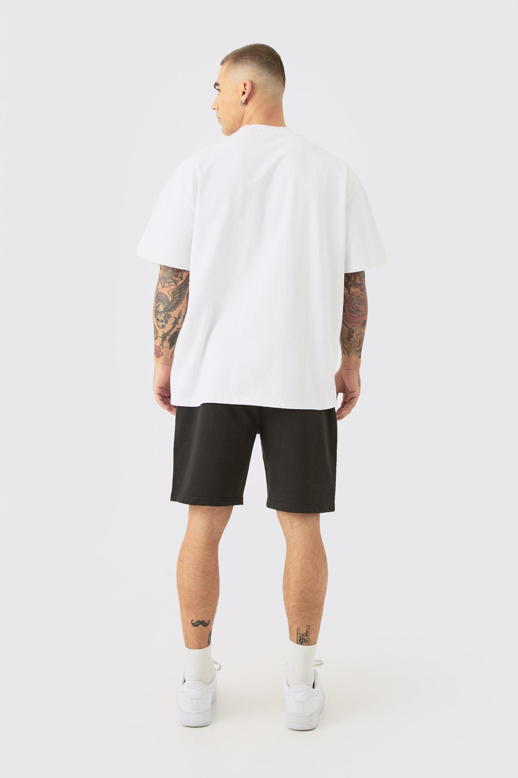 Relaxed Fit Super Heavyweight Jersey Short | boohooMAN USA Product Image