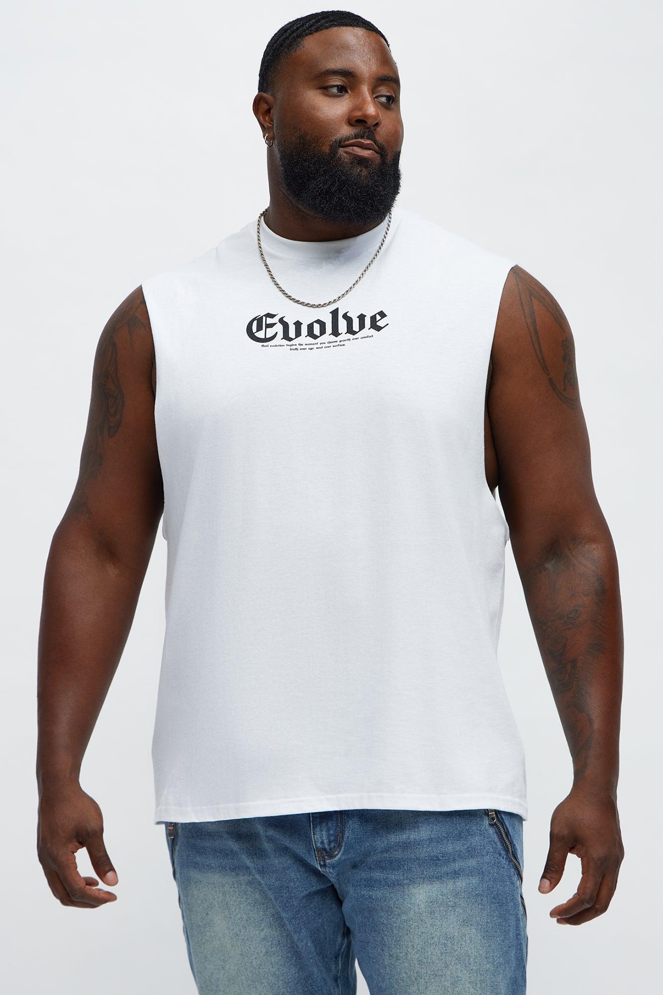 Evolve And Grow Muscle Tee - White Product Image
