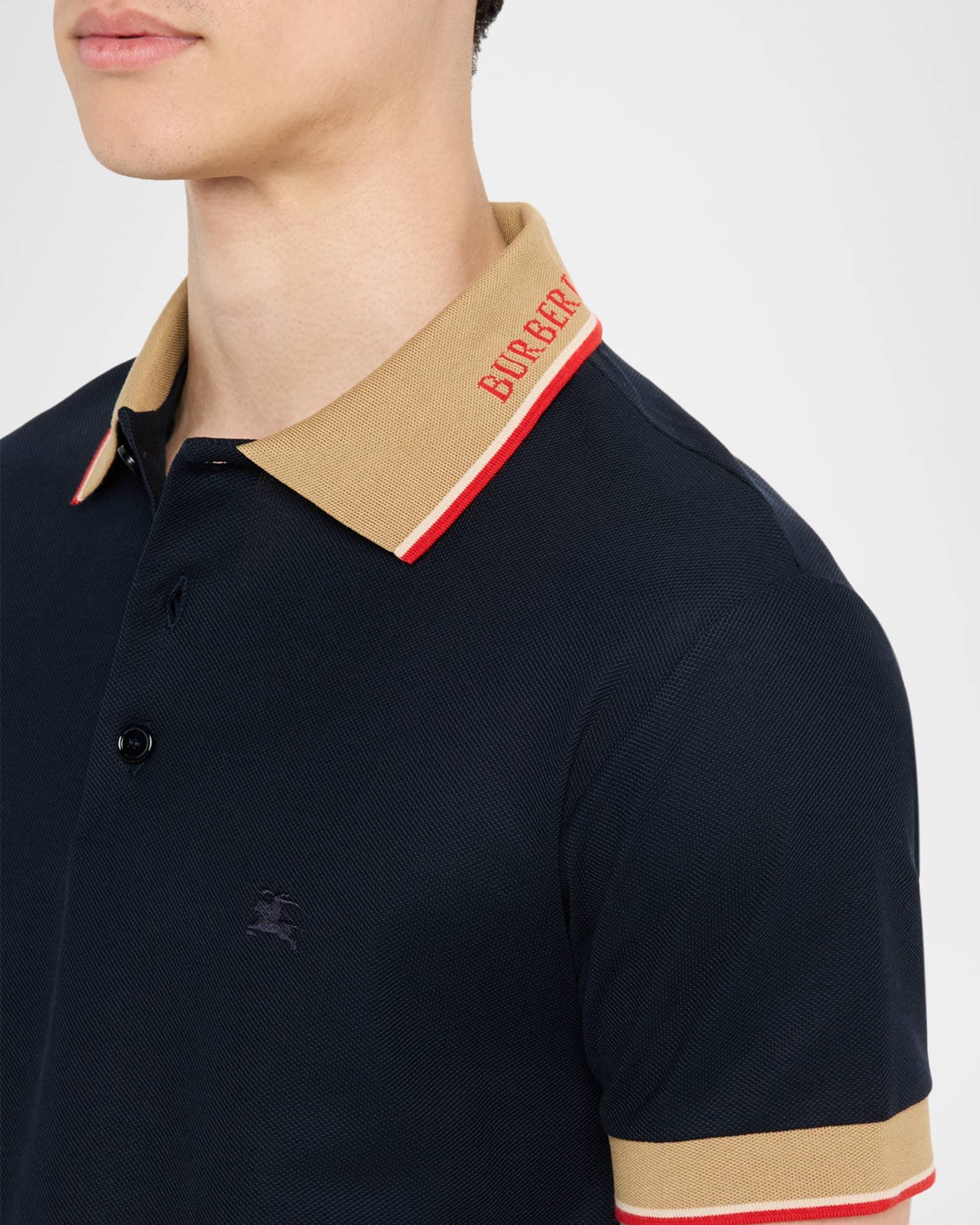 Men's Cotton Logo-Collar Polo Shirt Product Image