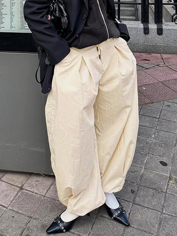 American Street Style Casual Wide Leg Pants Product Image