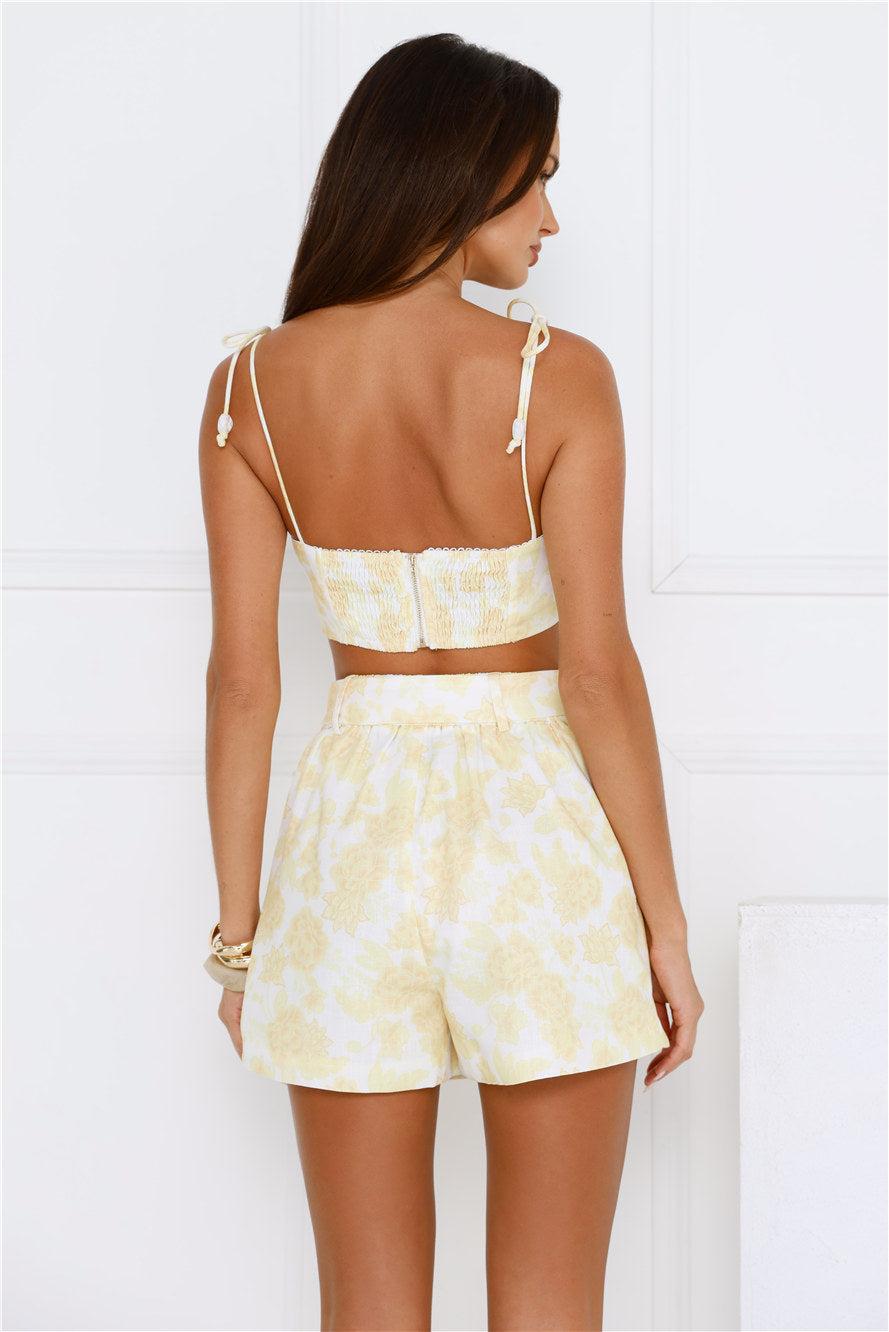 Balmy Nights Ribbed Top White Product Image