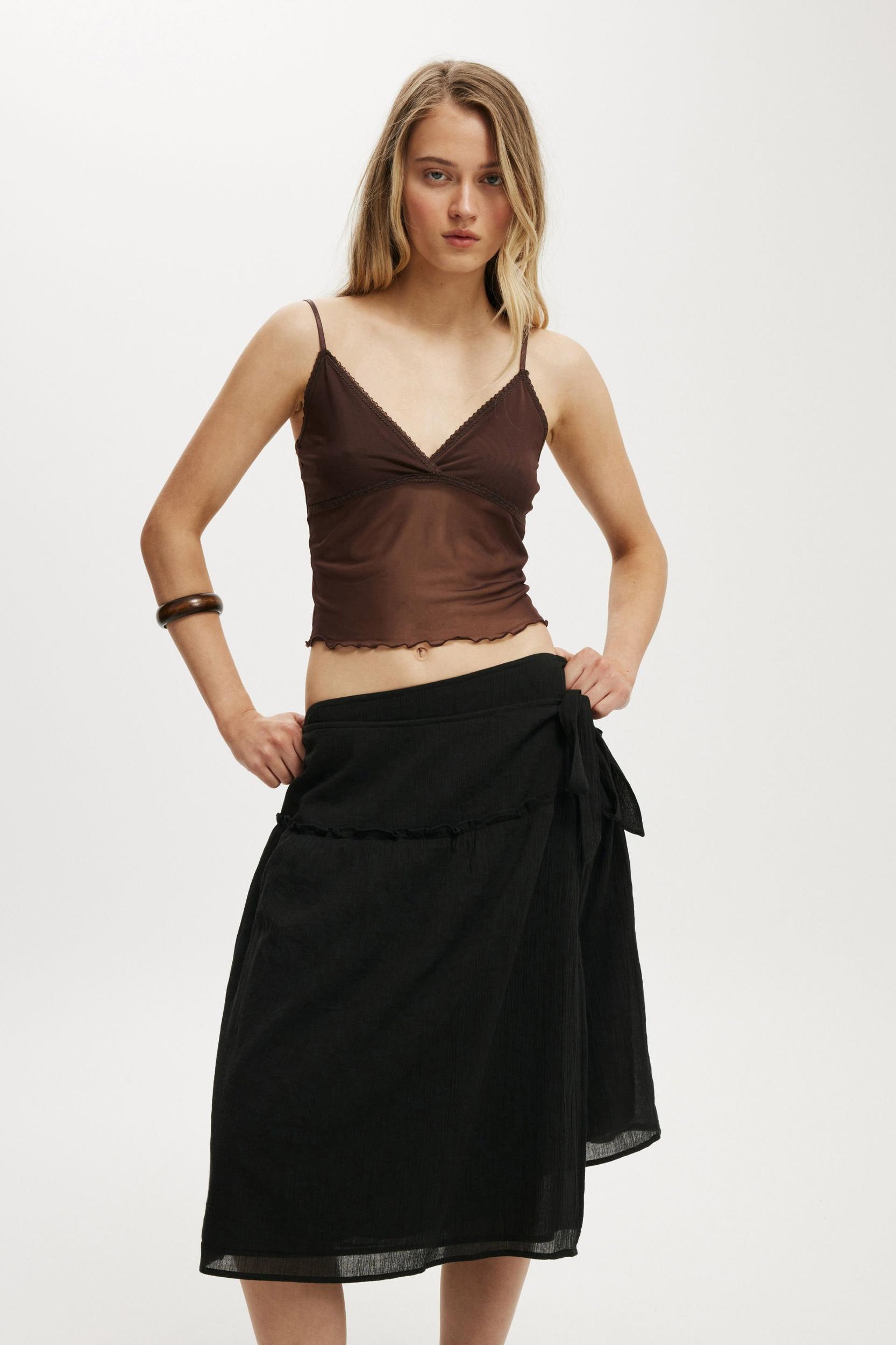 Gracie Wrap Midi Skirt Product Image