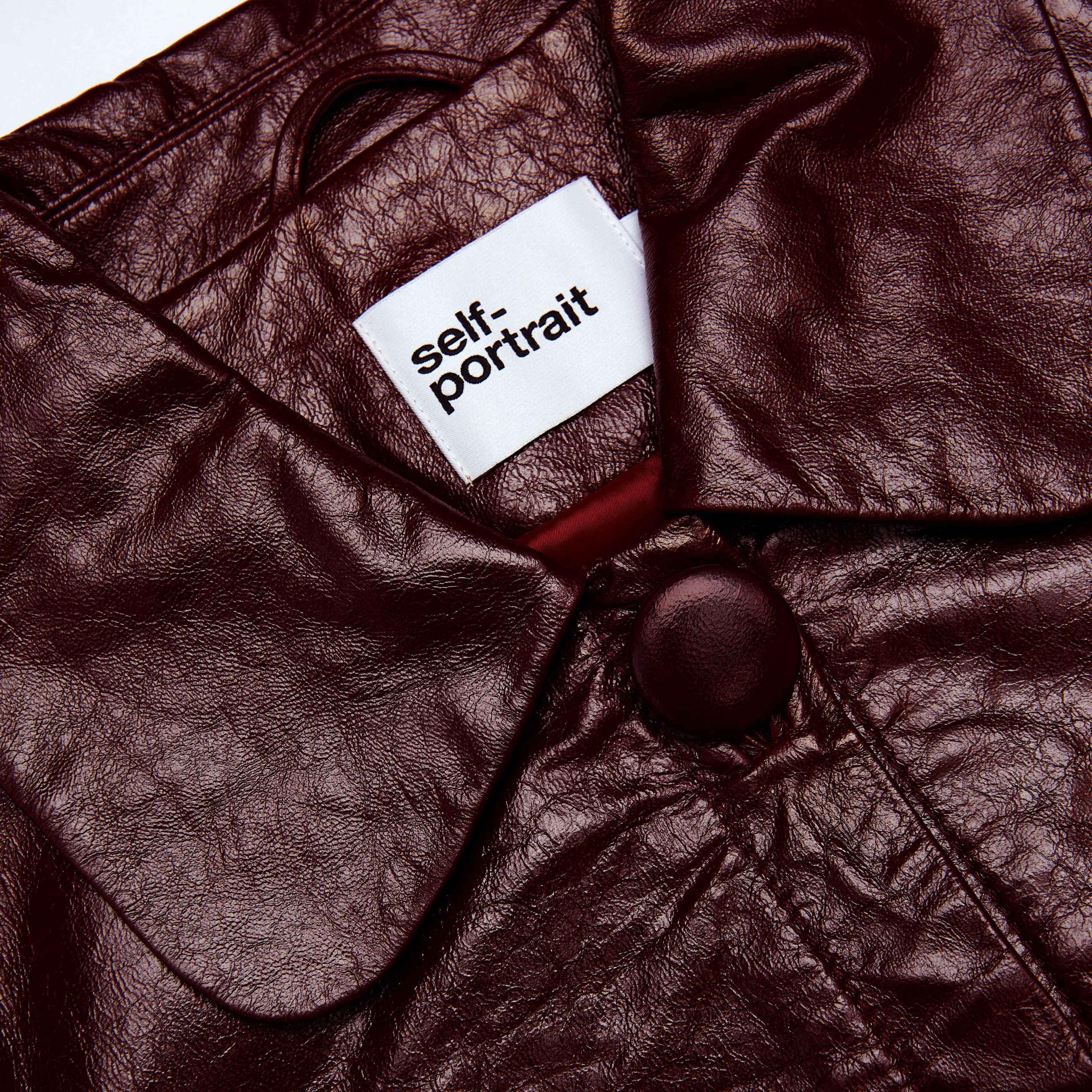 Burgundy Leather  Jacket Product Image