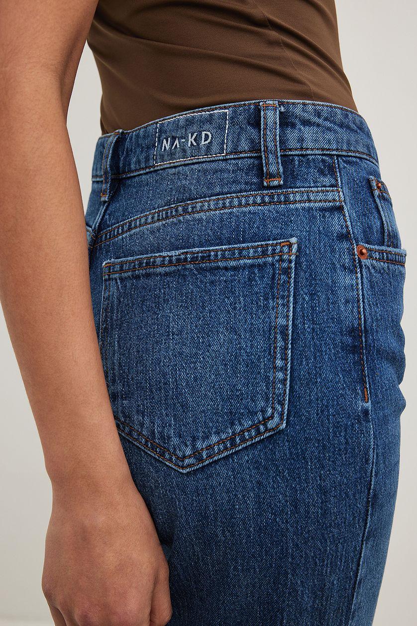 Straight High Waist Cropped Jeans Product Image