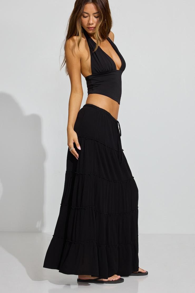 Tiered Maxi Skirt Product Image