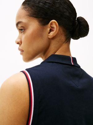 Sleeveless Stretch Pique Polo Dress Product Image