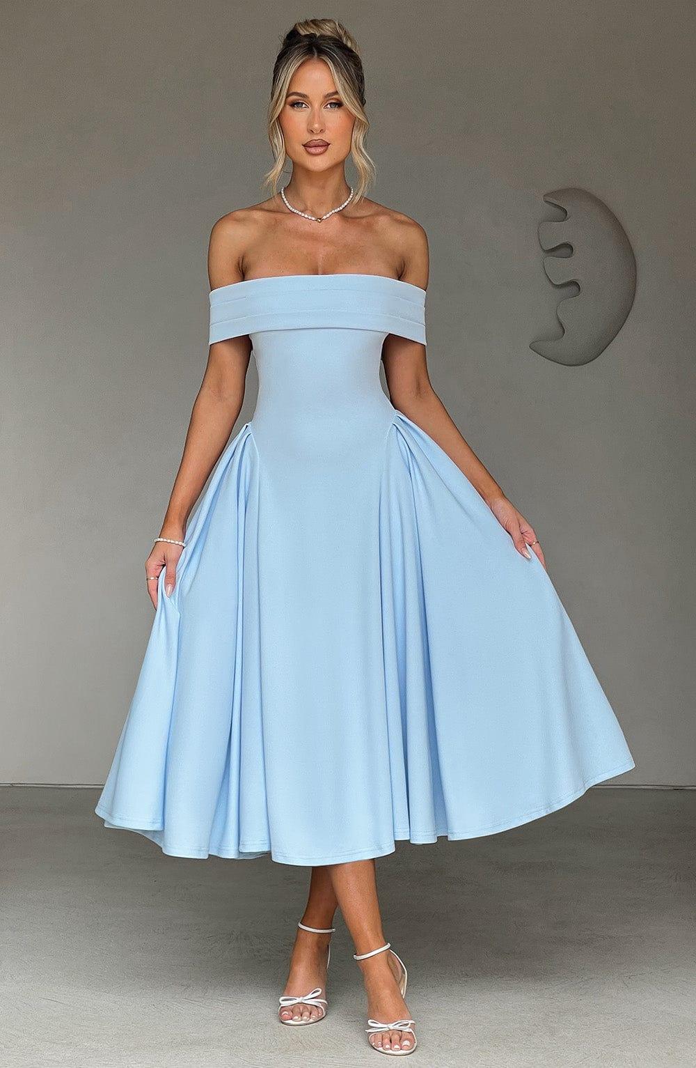 Miranda Midi Dress - Blue Product Image
