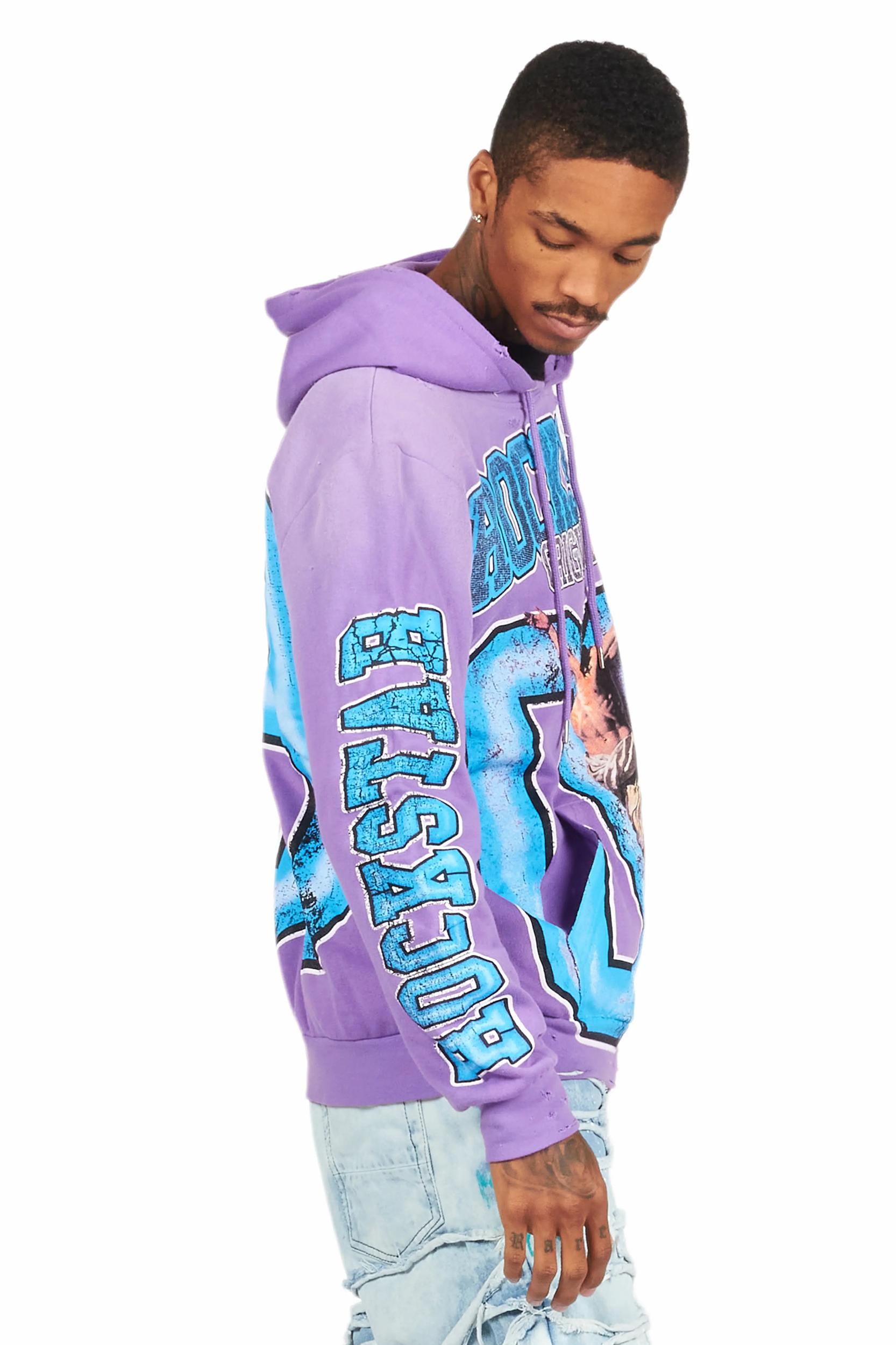 Tariqa Purple Oversized Hoodie Female Product Image