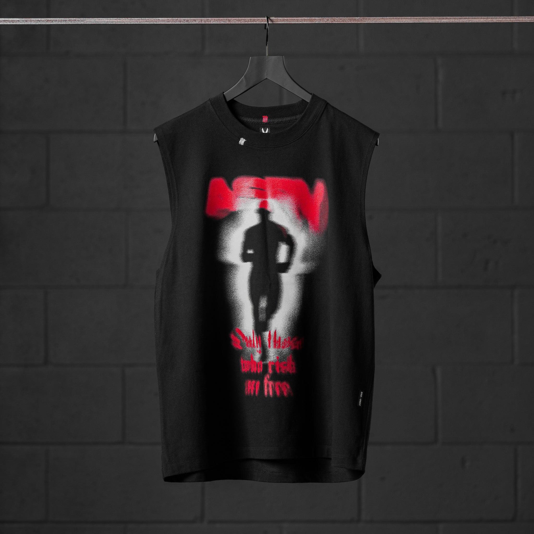 0807. Tech Essential™ Relaxed Cutoff - Black "Ghost Trace" Product Image