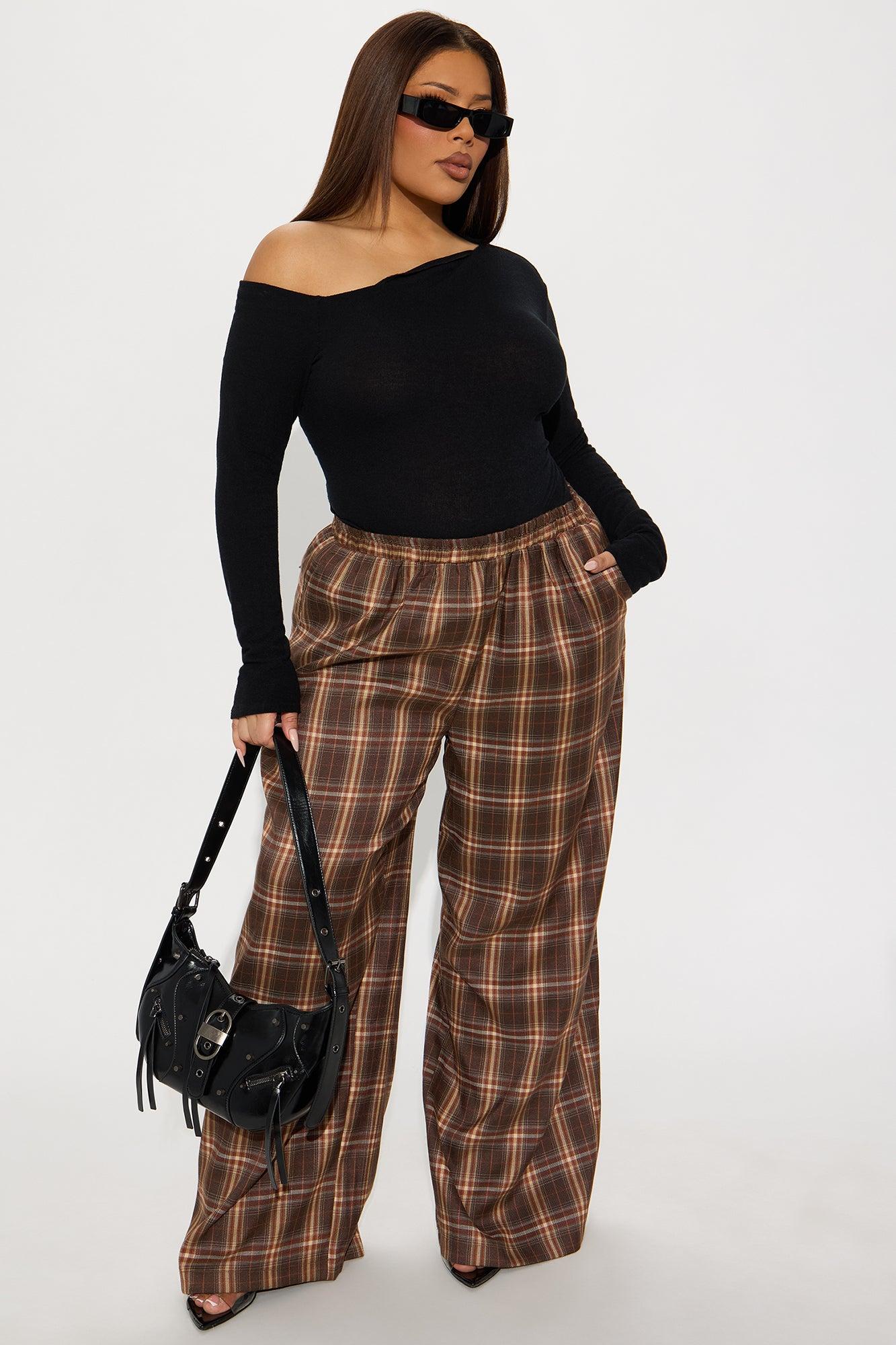 Comfort Zone Plaid Boxer Pant - Brown/combo Product Image