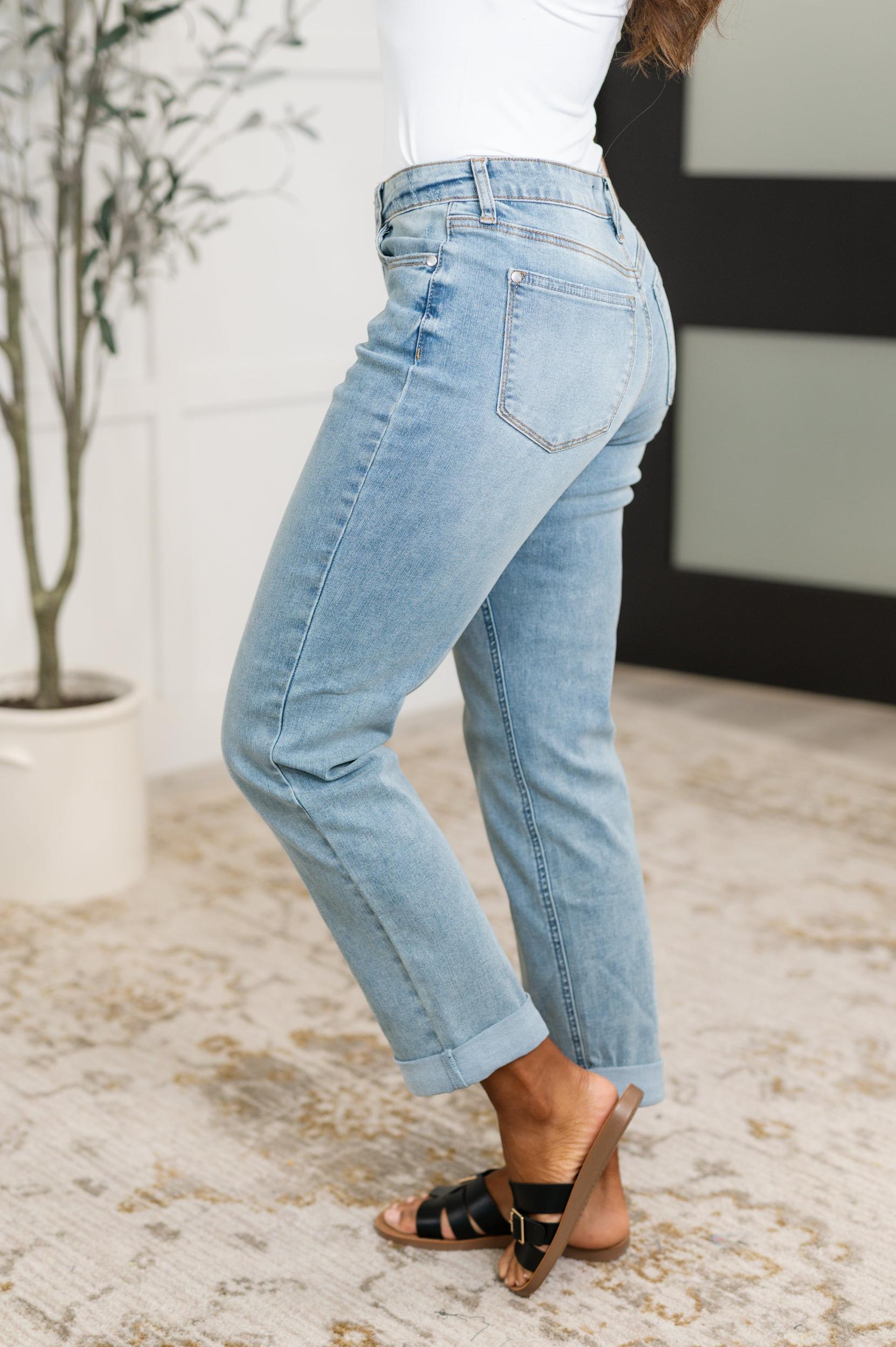Corrine Mid Rise Control Top Vintage Straight Jeans Product Image