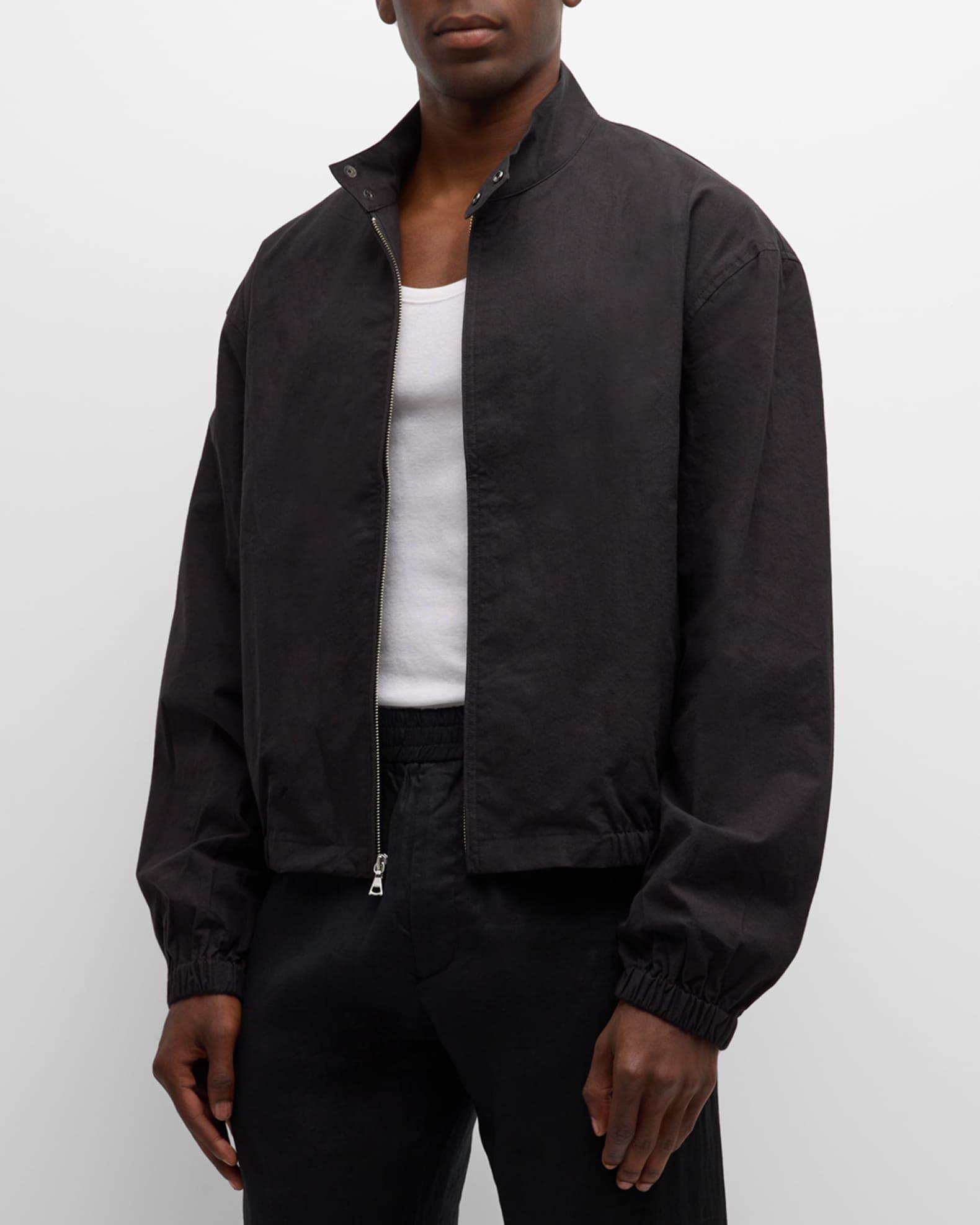 Mens Solid Harrington Jacket Product Image