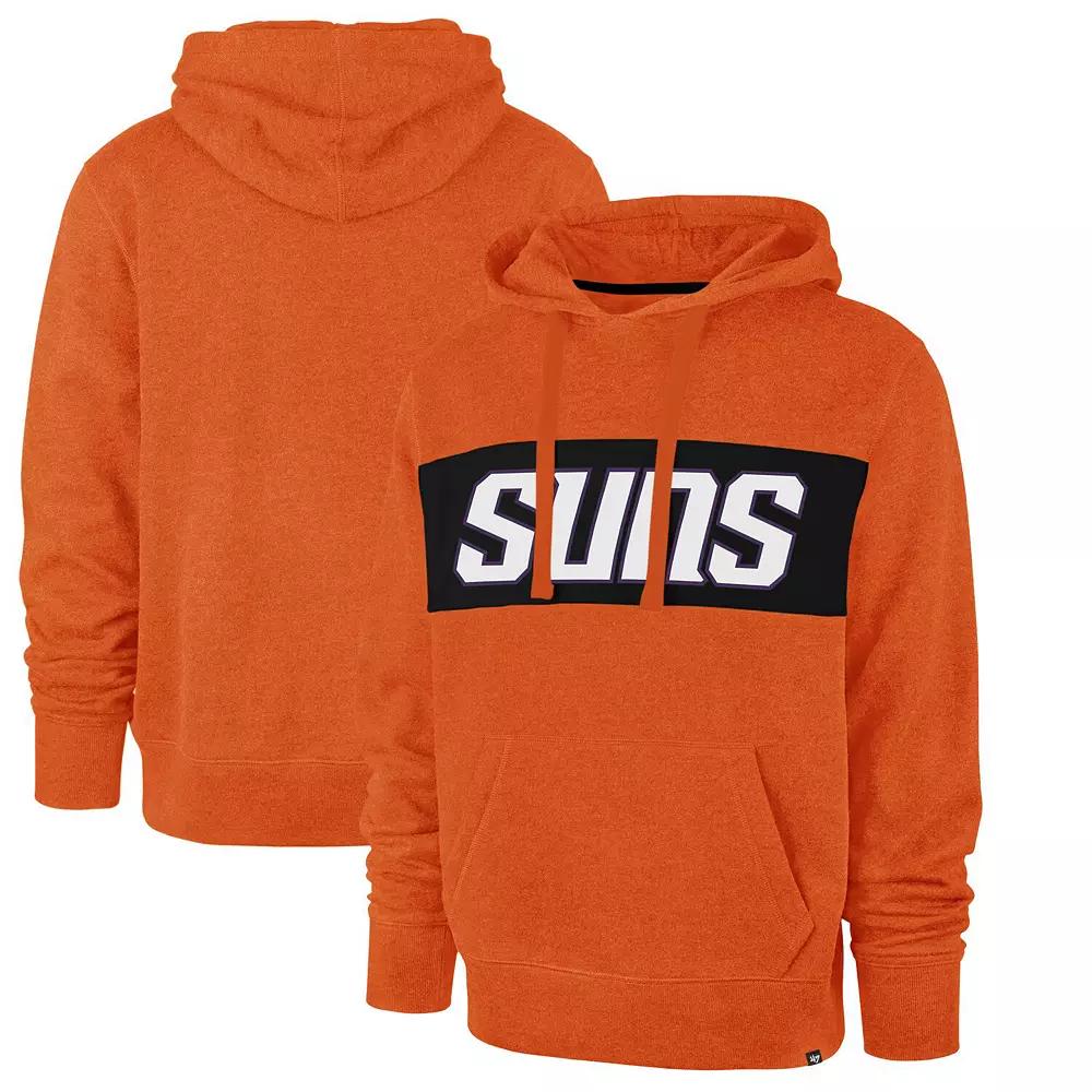 Men's '47 Orange Phoenix Suns 2021/22 City Edition Wordmark Chest Pass Pullover Hoodie, Size: 2XL, Phx Orange Product Image