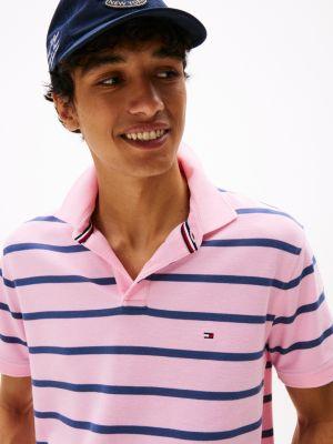 Regular Fit Stripe Wicking Polo Product Image