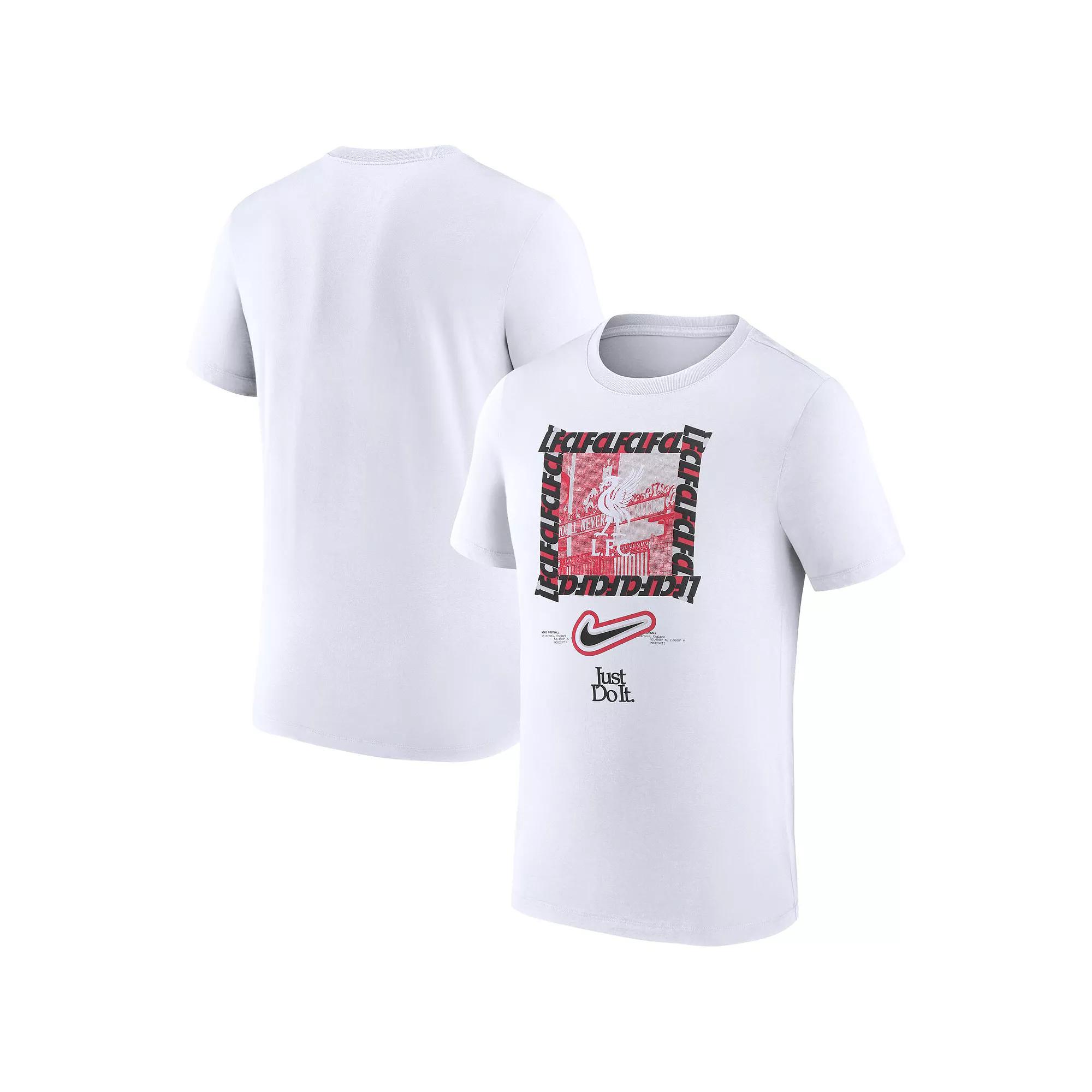 Men's Nike White Liverpool DNA T-Shirt, Size: Medium, Lvp White Product Image