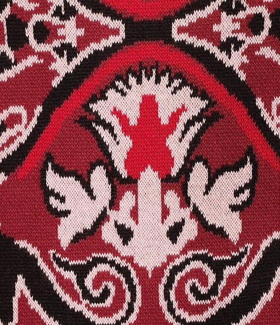 Chelsea & Violet Arlo Fair Isle Knit Turtleneck Long Blouson Sleeve Cropped Sweater Product Image